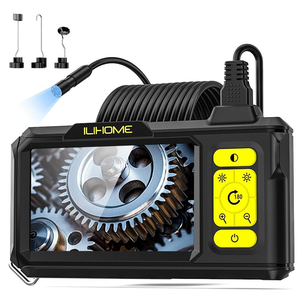 Cámara de Borescopio ILIHOME HD 1080P 4.3" IP67 5m