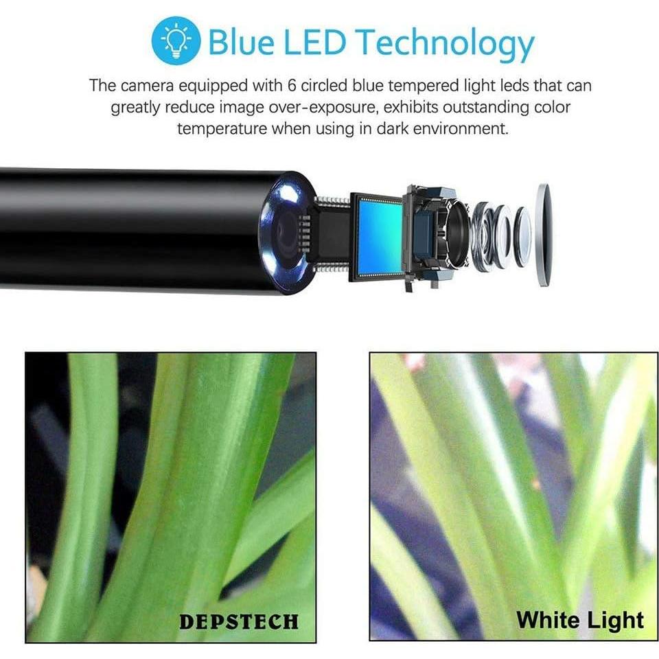 Endoscopio USB 3 en 1 BNYTXV 2m HD 7mm IP67 con LED