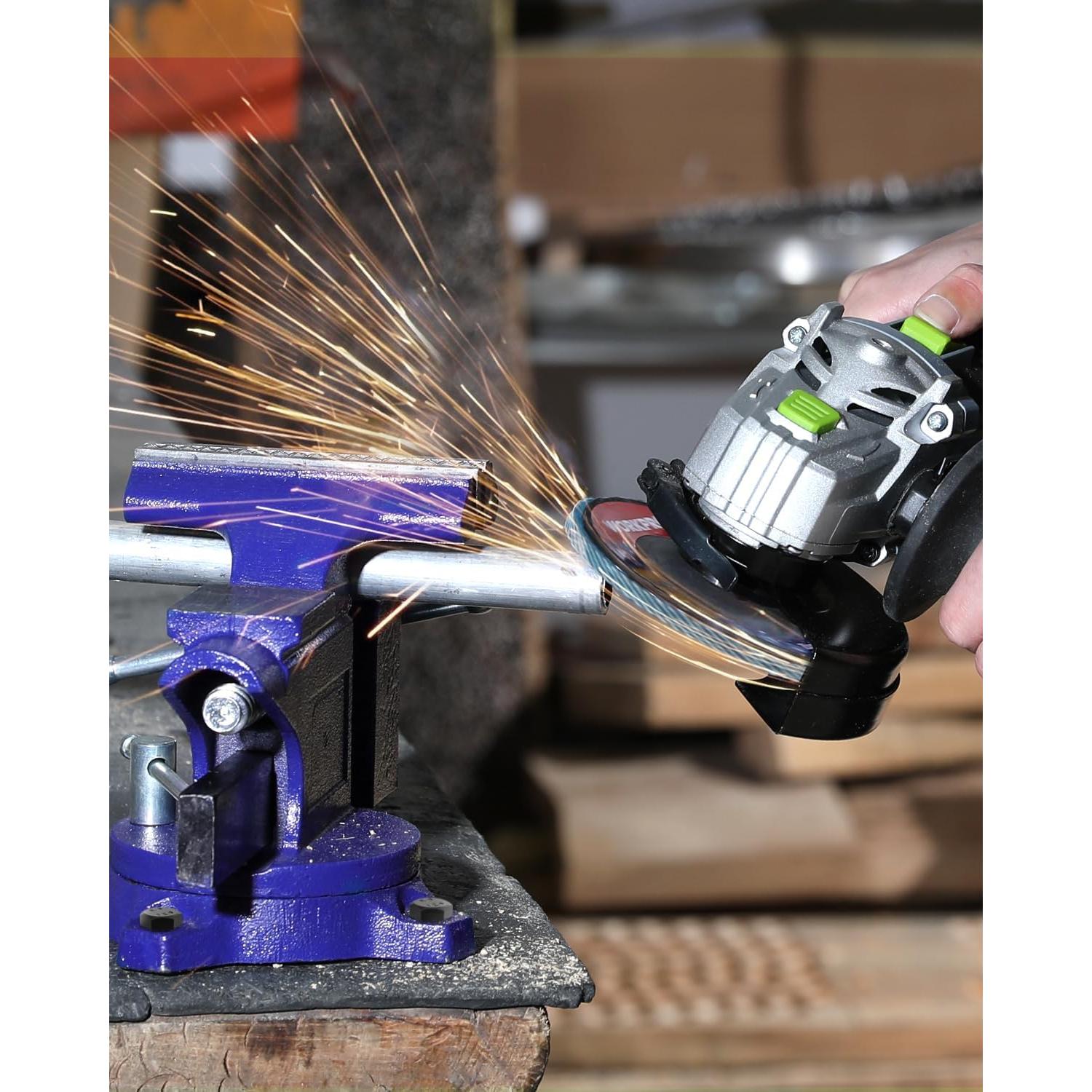 Torno de Banco WORKPRO 4.5" Multifuncional para Madera