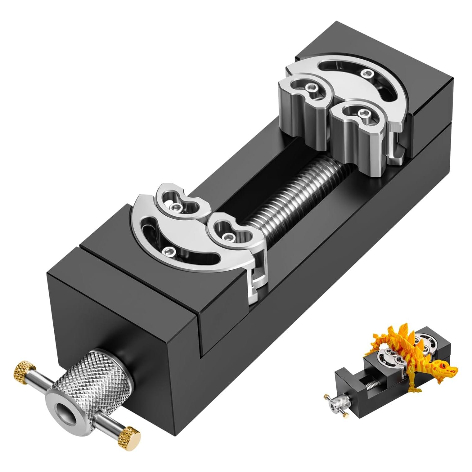 Mini Prensa de Banco Fractal WhiteRhino - Aluminio Aeroespacial 0.92 kg