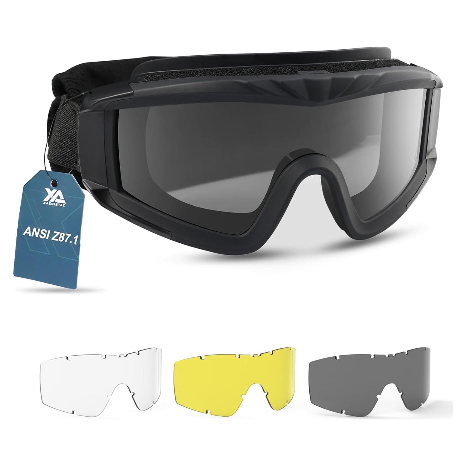 Gafas Tácticas Xaegistac S06 con 3 Lentes Intercambiables