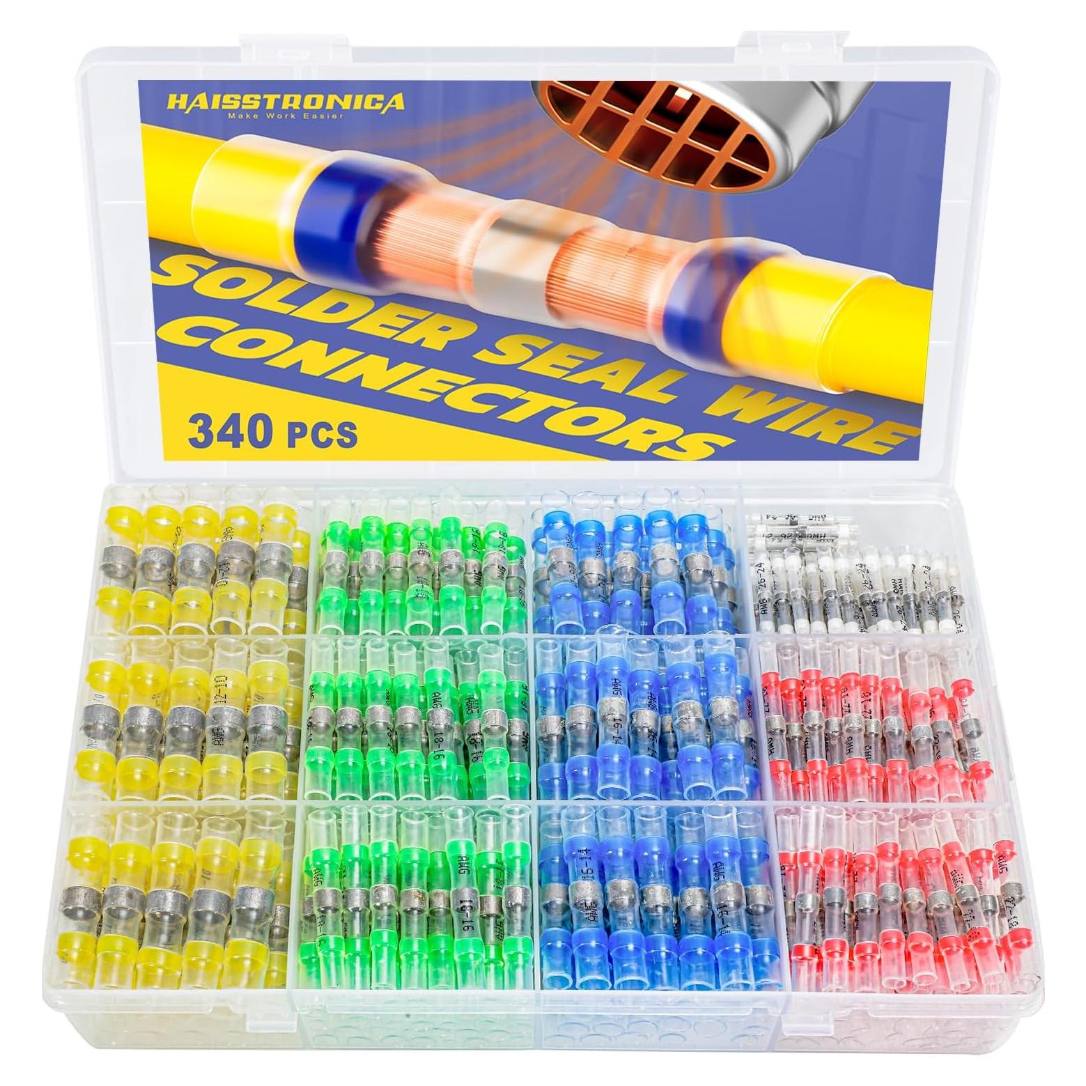 Kit de 340 Conectores de Cable Termoretráctiles Haisstronica