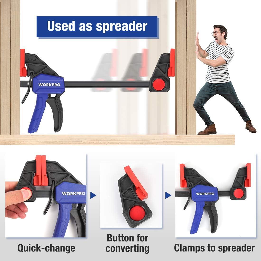 Abrazaderas de Carpintería WORKPRO 12" 2-Pack 150LBS