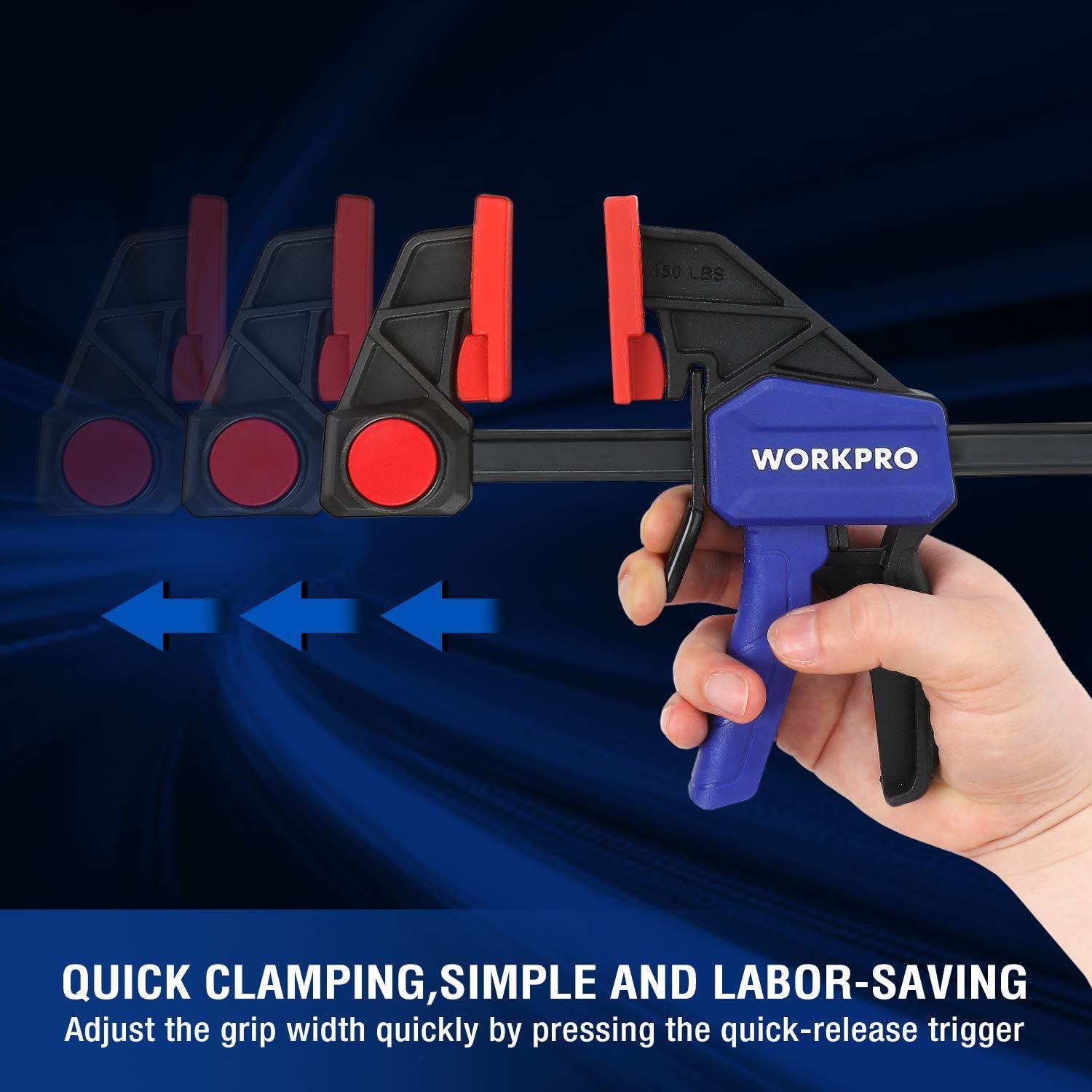 Abrazaderas de Carpintería WORKPRO 12" 2-Pack 150LBS