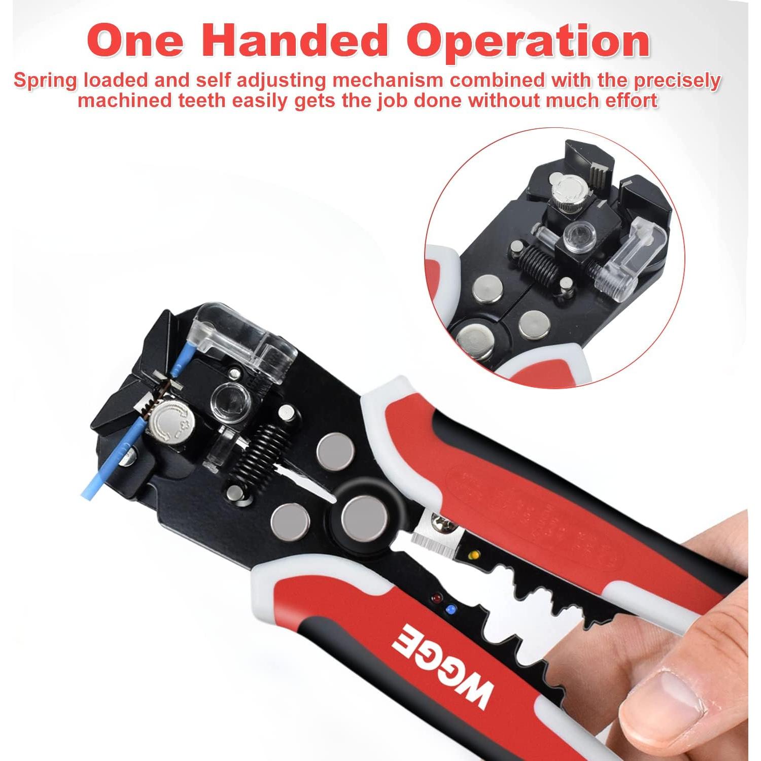 Pelacables Autoajustable WGGE WG-014 para AWG 10-24, 20.32 cm