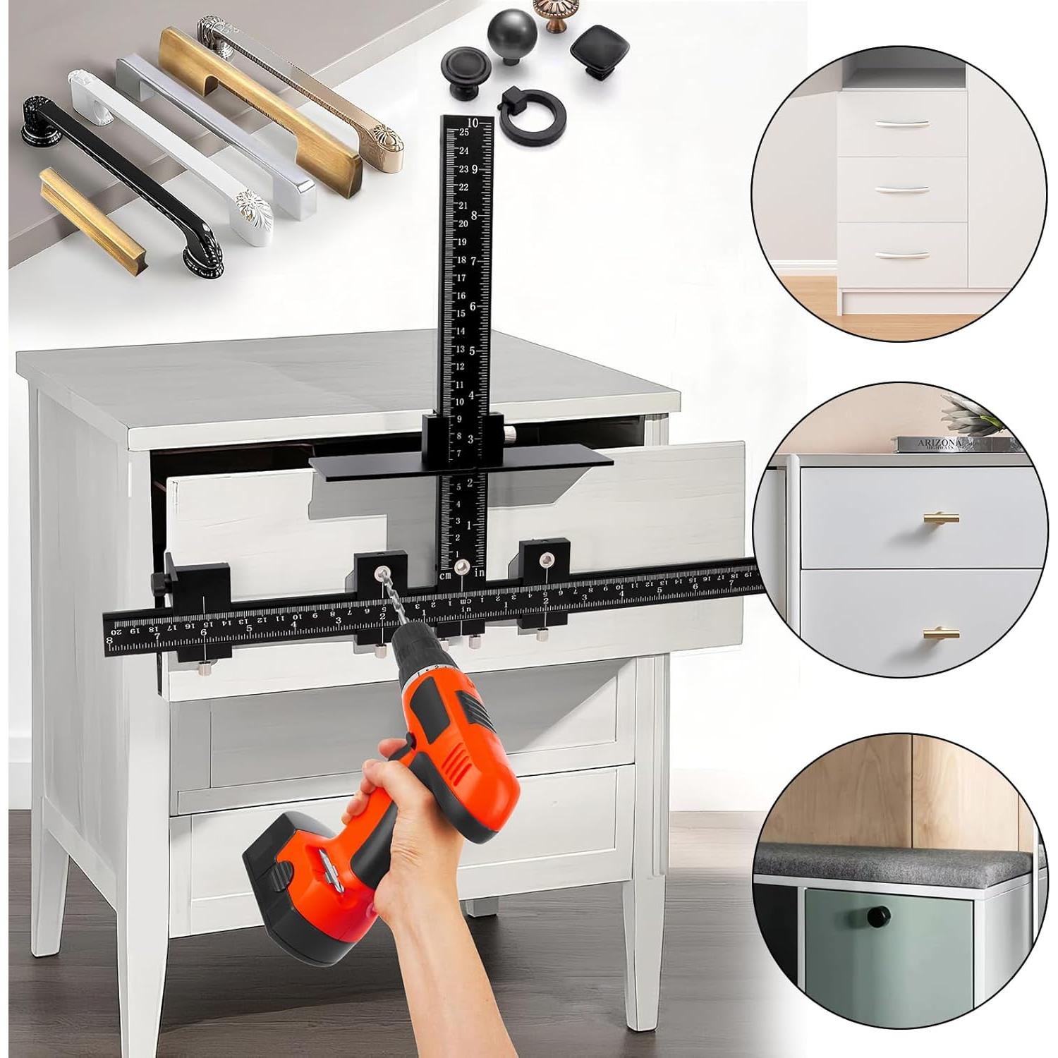 Plantilla de Perforación Ajustable GAINNEER para Gabinetes