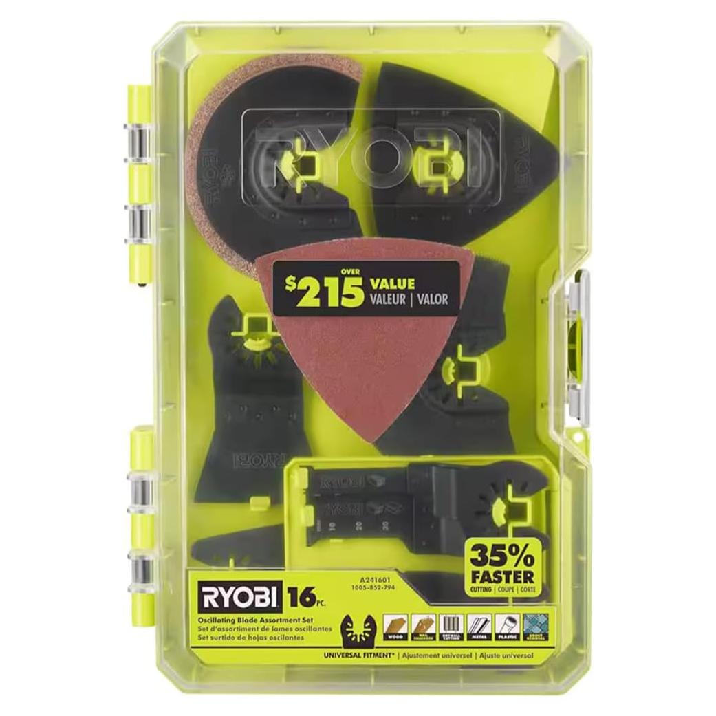 Kit de Accesorios RYOBI para Herramienta Oscilante 16 Piezas