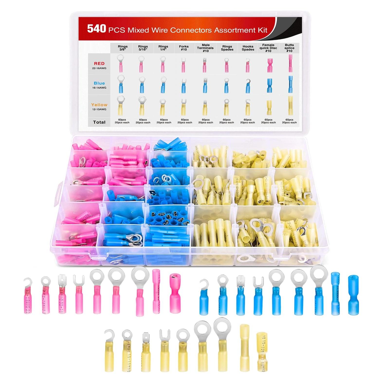 Kit 540 Conectores de Cable Termoretráctiles Nilight