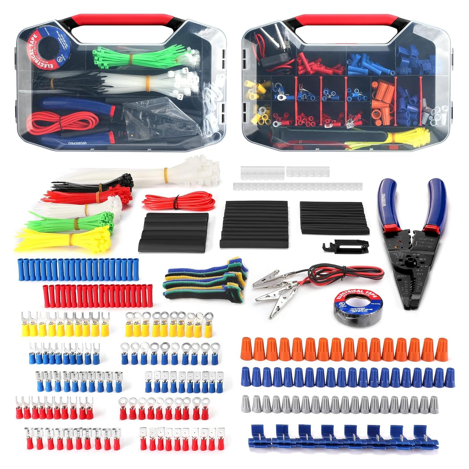 Kit de Reparación Eléctrica WORKPRO 582 Piezas con Cortador