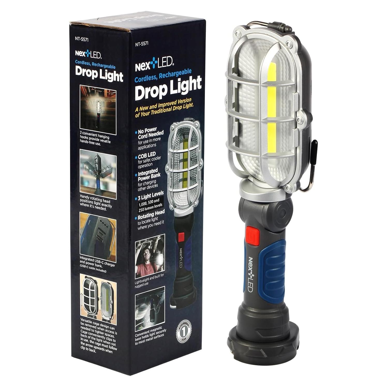 Luz de Trabajo LED Recargable NextLED NT-5571 1000 Lúmenes