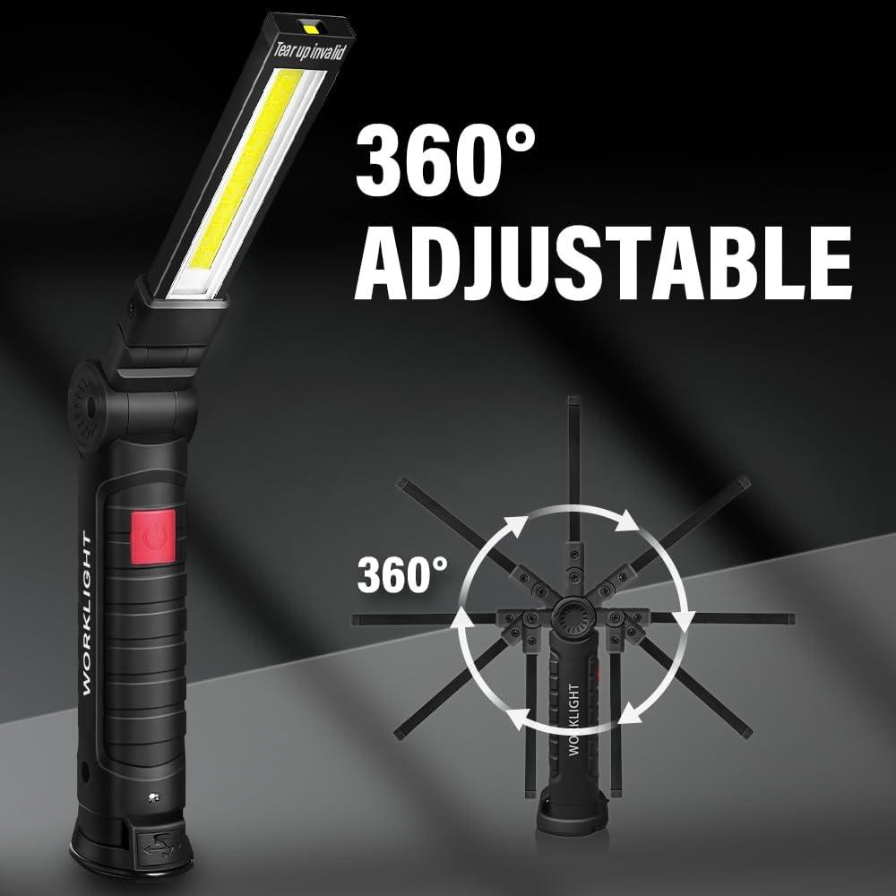 Linterna de Trabajo LED FIBRAVE GZD-001 Recargable 2PCS