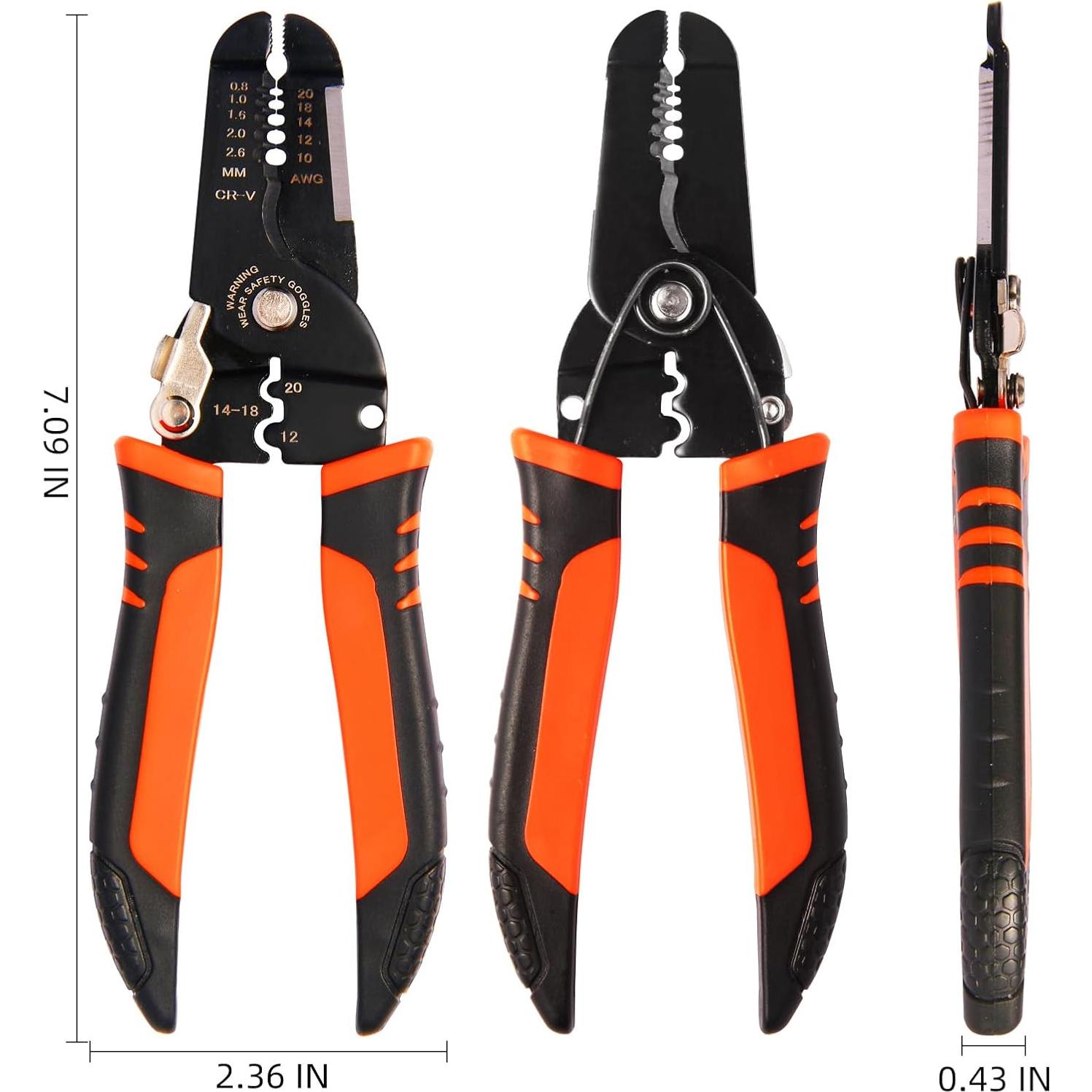 Pelacables 5-en-1 Htaexpu 10-22 AWG Ergonómico Acero