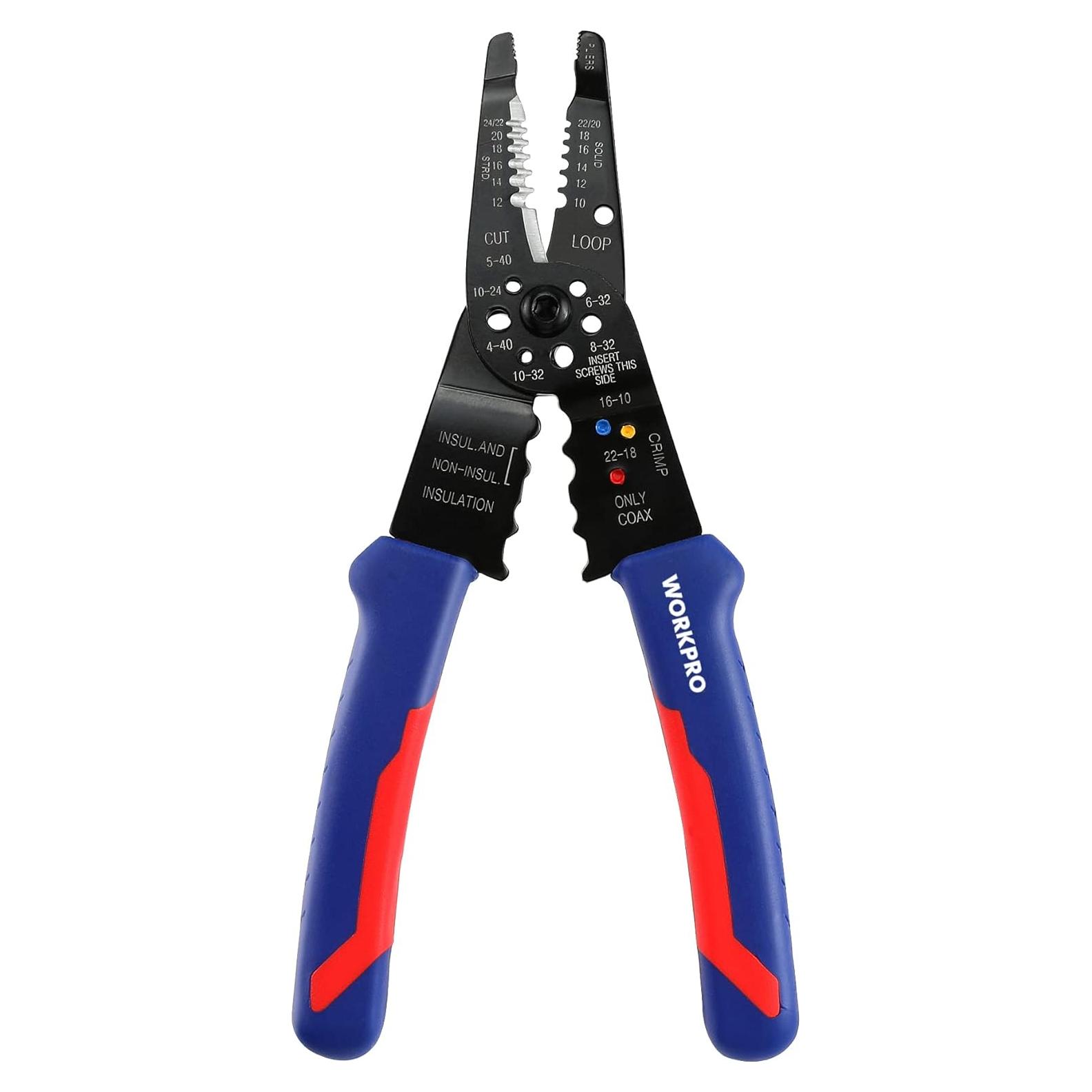 Pelacables WORKPRO 20.8 cm Multiuso para Pelar y Crimpar