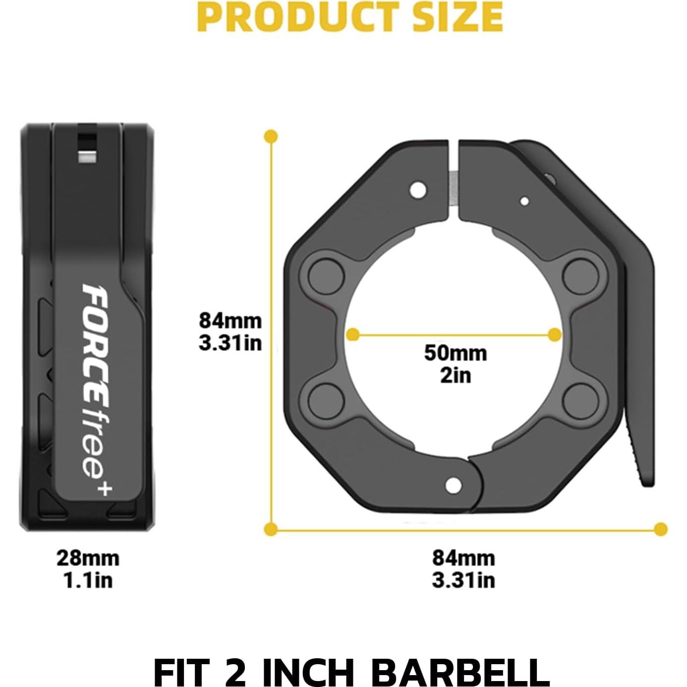 Abrazaderas de Barra Olímpica Forcefree 2" Antideslizantes