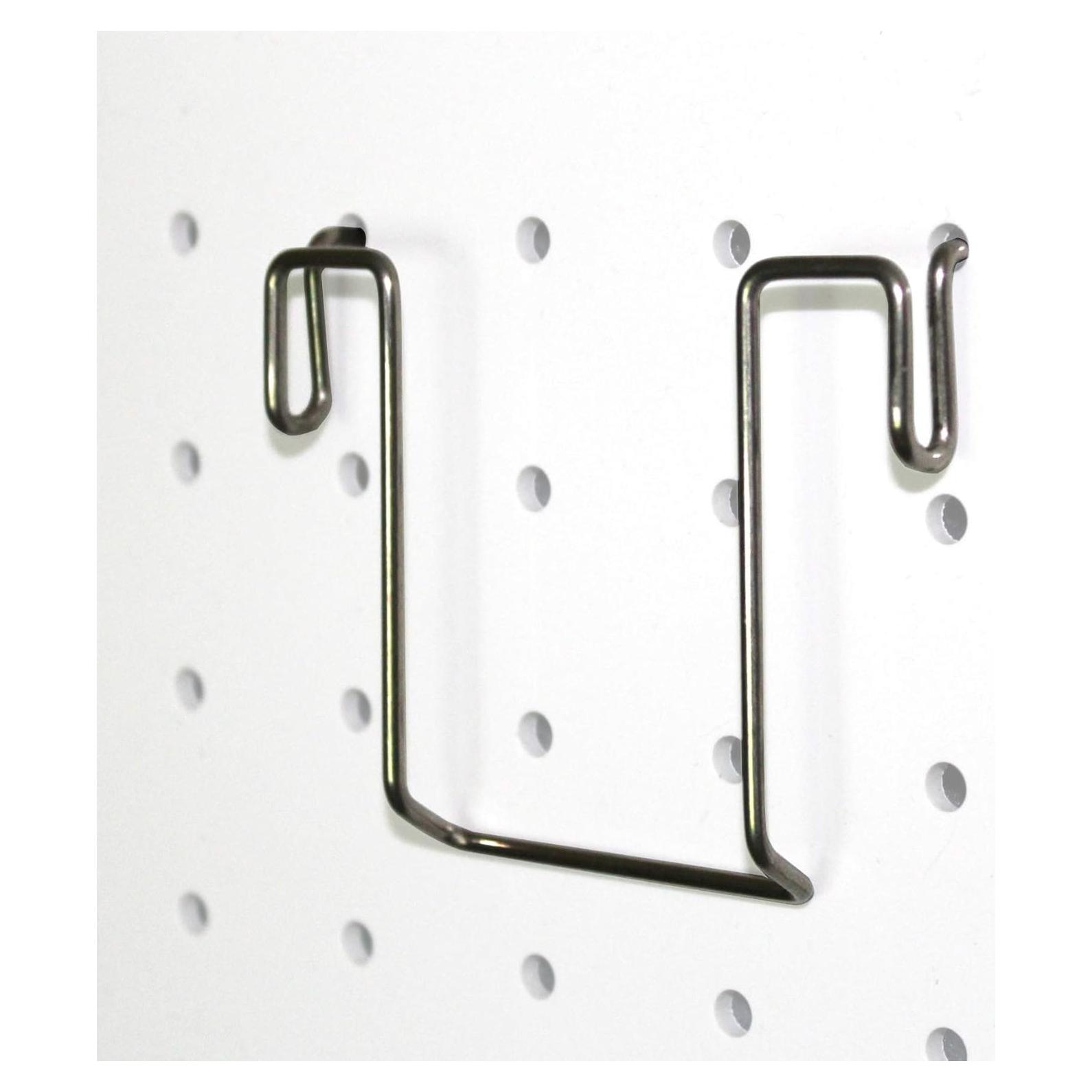 Ganchos para panel perforado Right Arrange - Acero Inoxidable, 12 Pzas