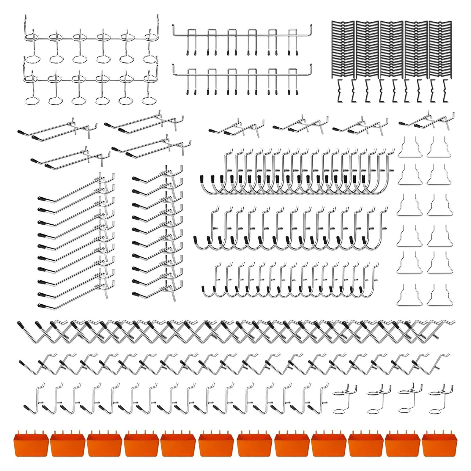 Kit de Ganchos para Tablero de Clavos C&T 278 Piezas 2.21 kg