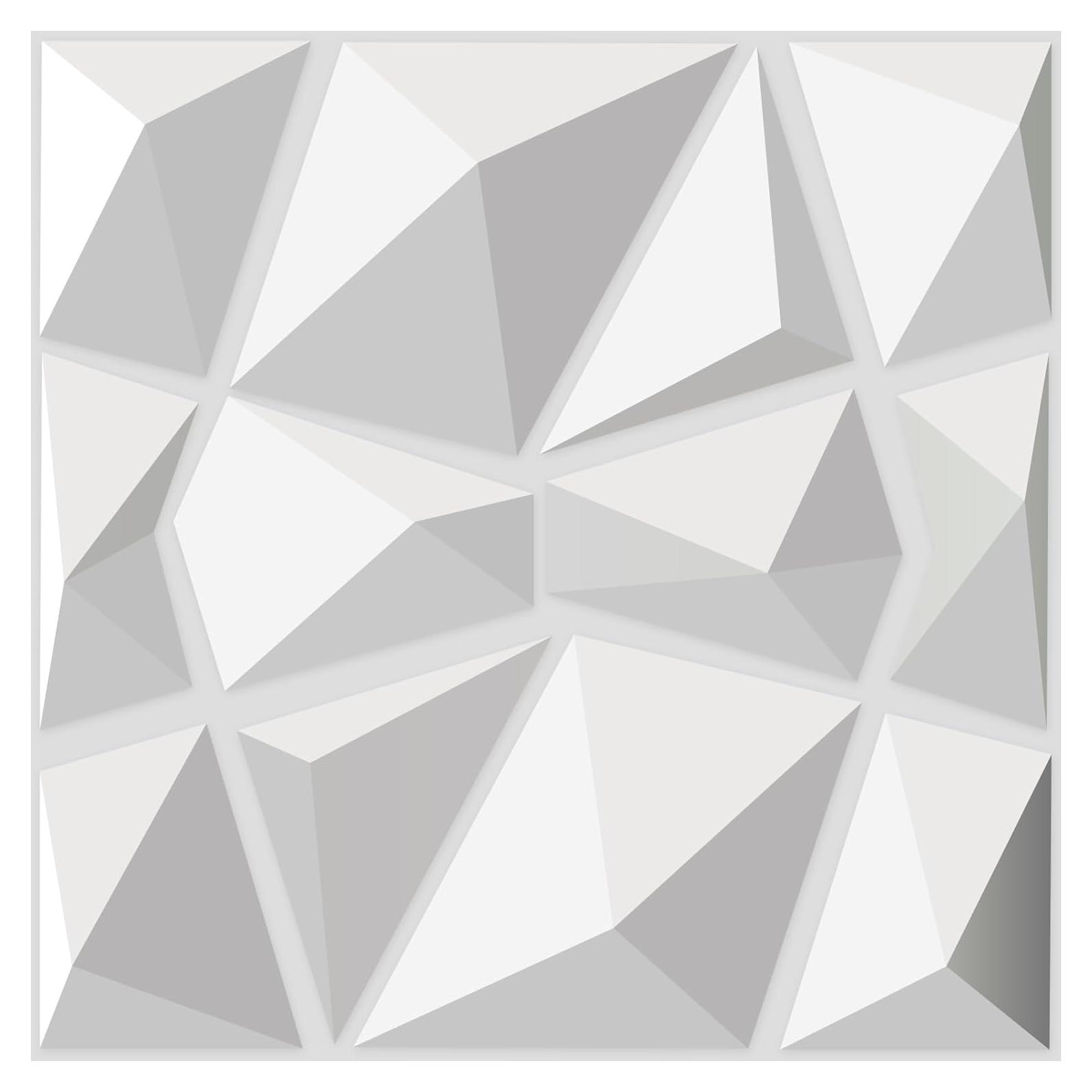 Paneles de Pared Decorativos Art3d 33 Unidades PVC Blanco 30.48cm