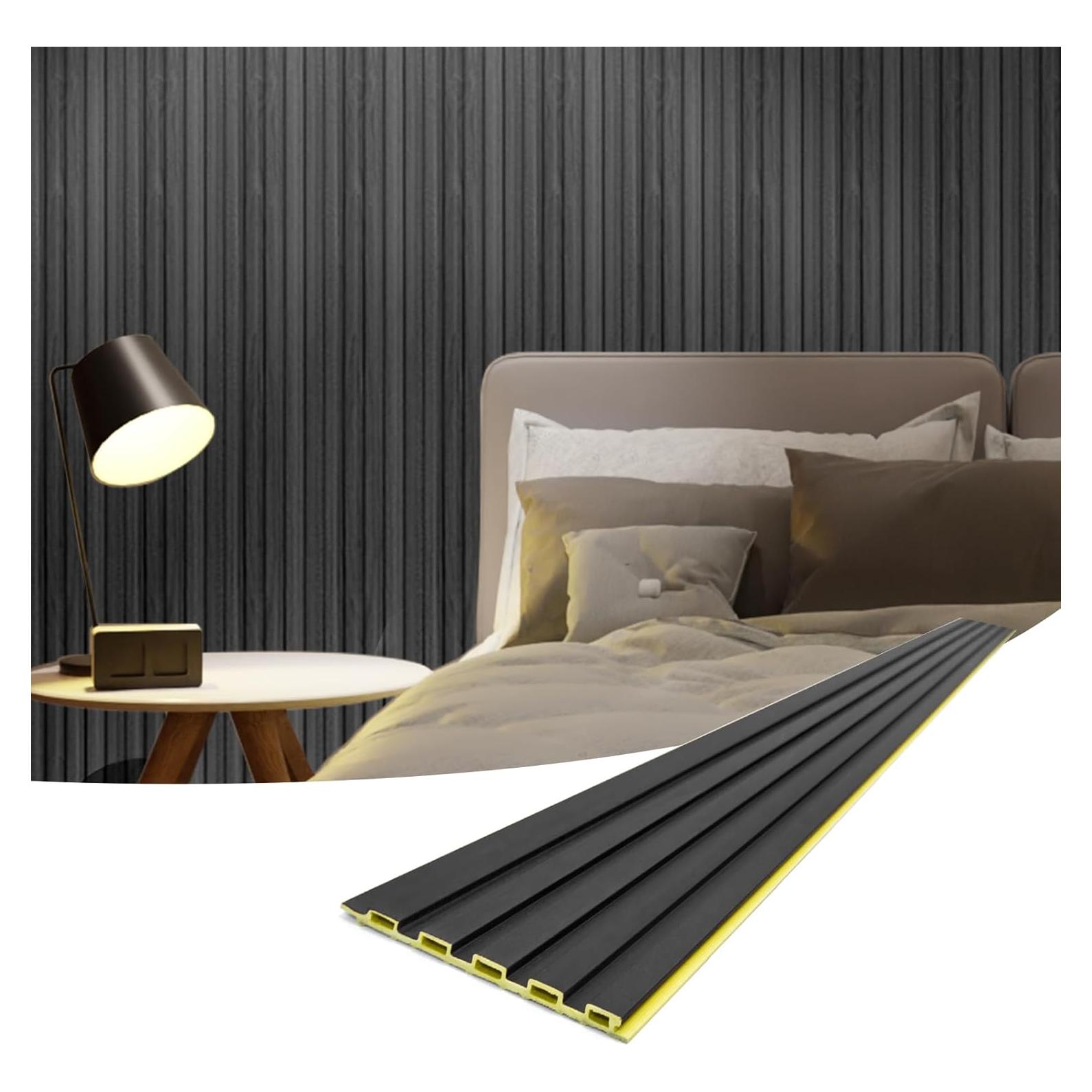 Paneles de Pared Slat Art3d WPC 8 Piezas 243.84x15.24cm Teak