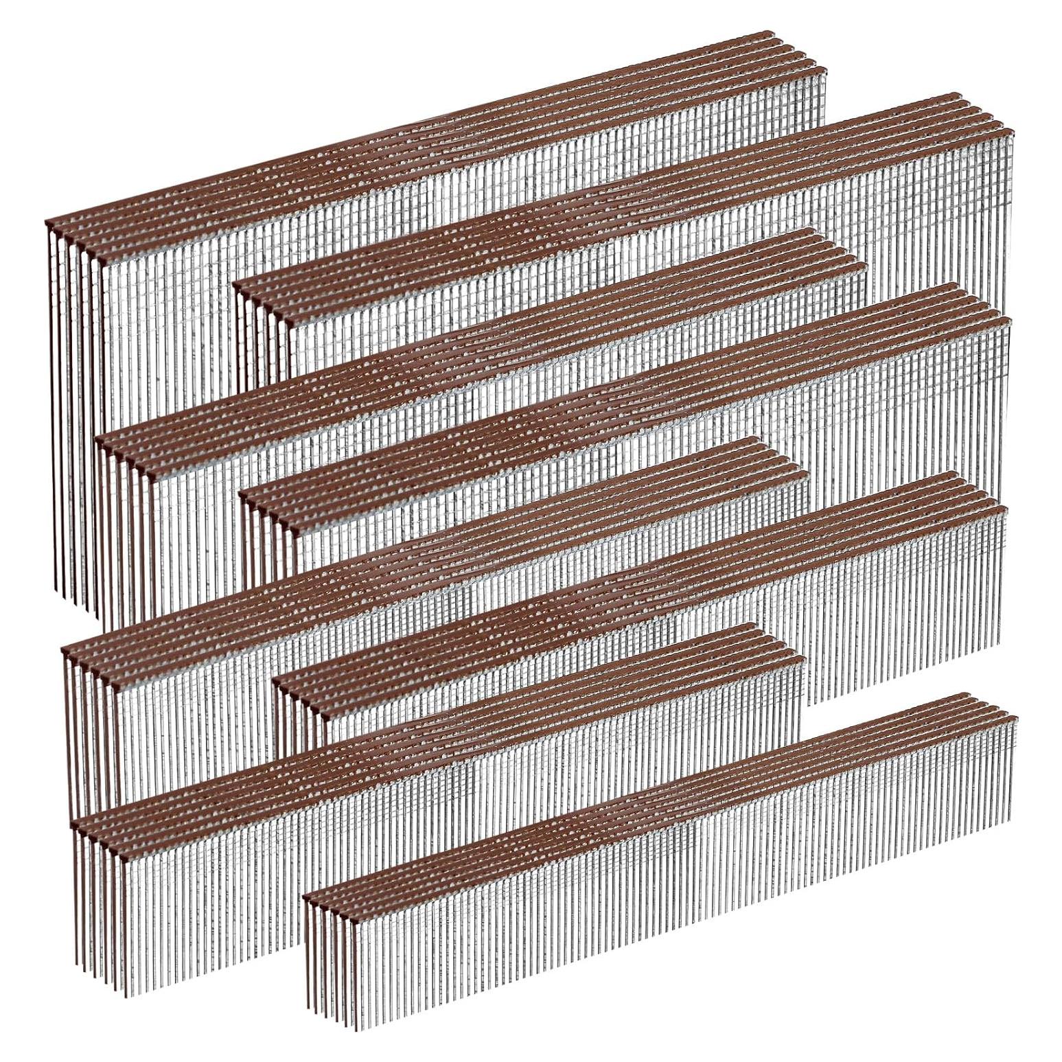 Clavos Brad Galvanizados 18G Marrón T-Head 1600-Pack 8 Tamaños