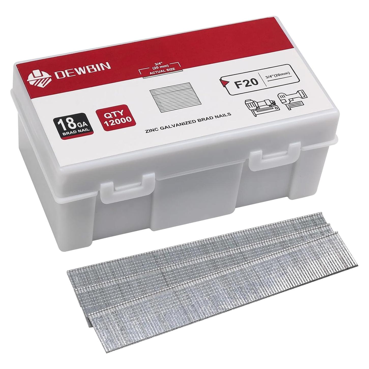 Clavos Brad DEWBIN 18 GA 12000 Cts 19mm Galvanizados