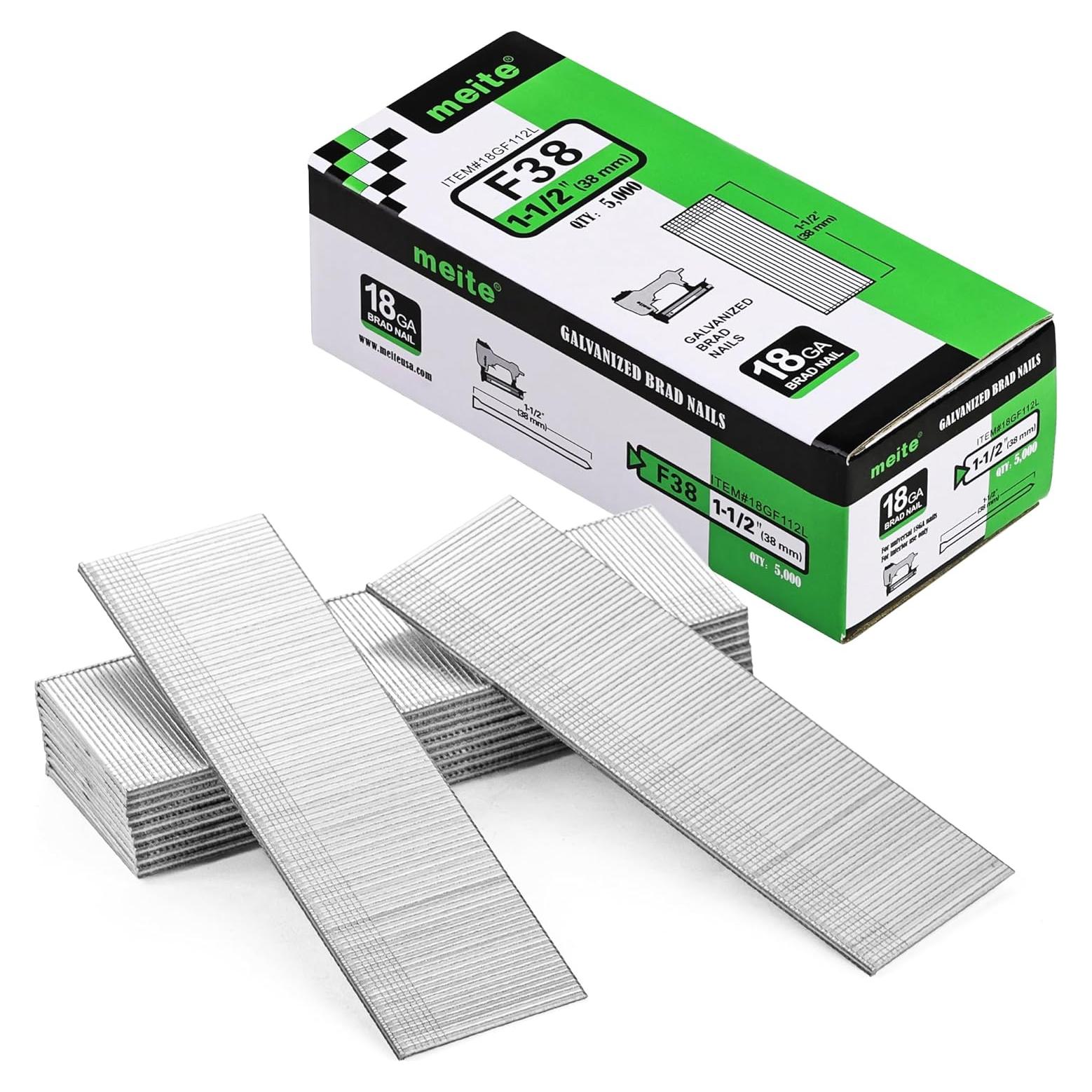 Clavos Brad Galvanizados Meite 18GA 3.81cm 5000 Unidades