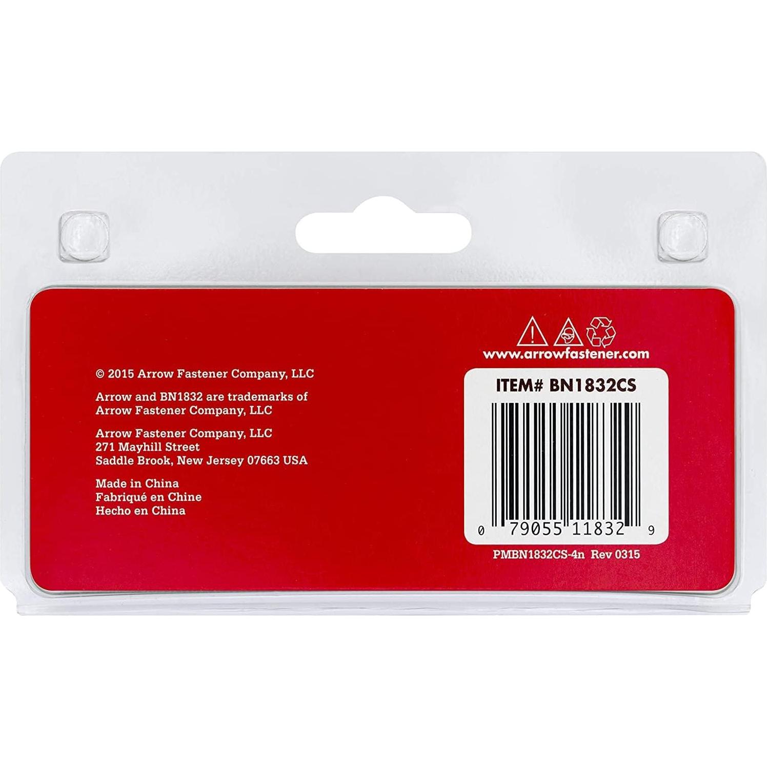 Clavos Brad de Acero 18 Calibres Arrow BN1832CS 1000 Unidades 50 mm