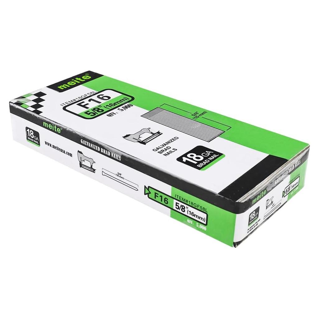 Clavos Brad Galvanizados Meite 18GA 5/8" (5000 Piezas)