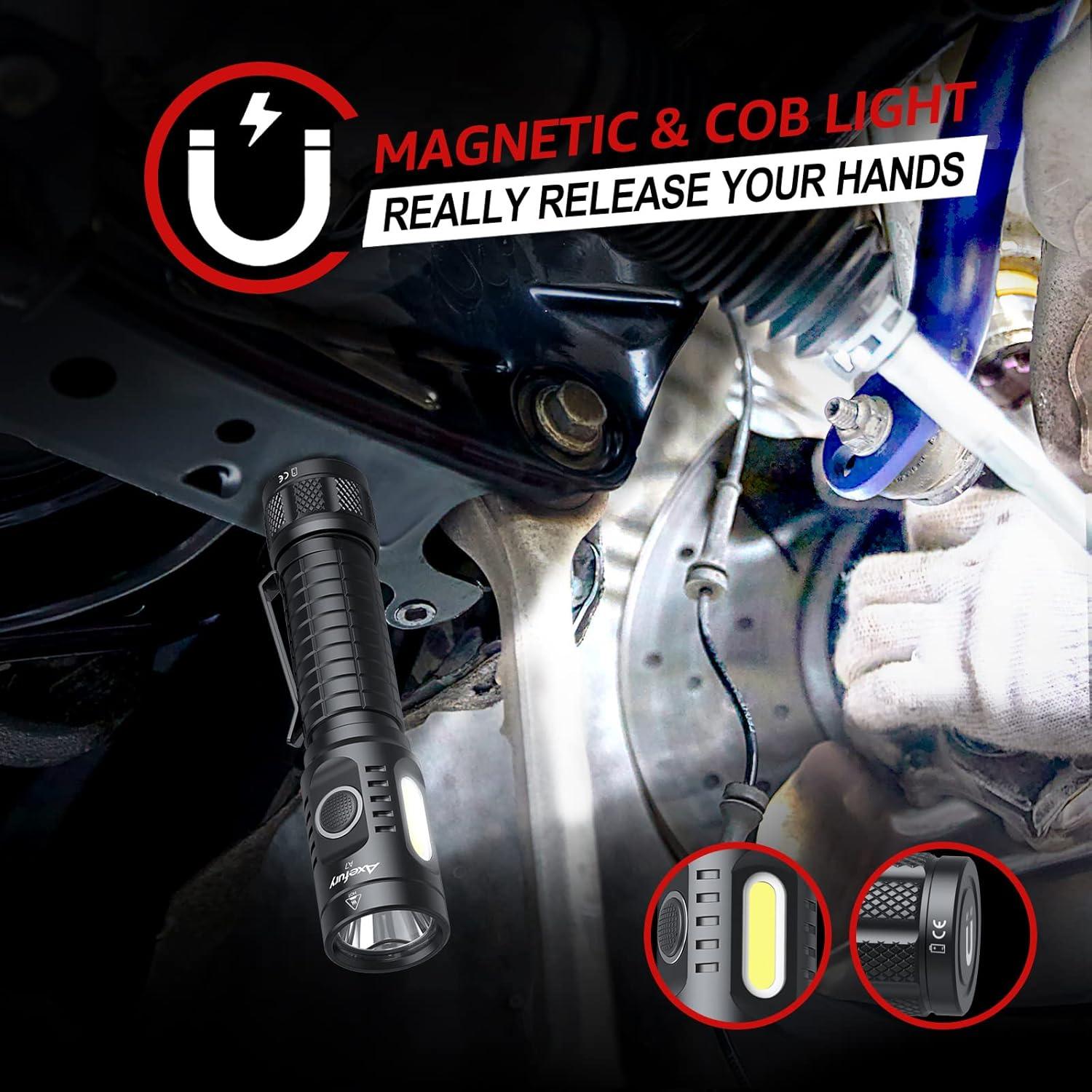 Linterna LED Recargable Axefury A7 1300 Lúmenes IP67