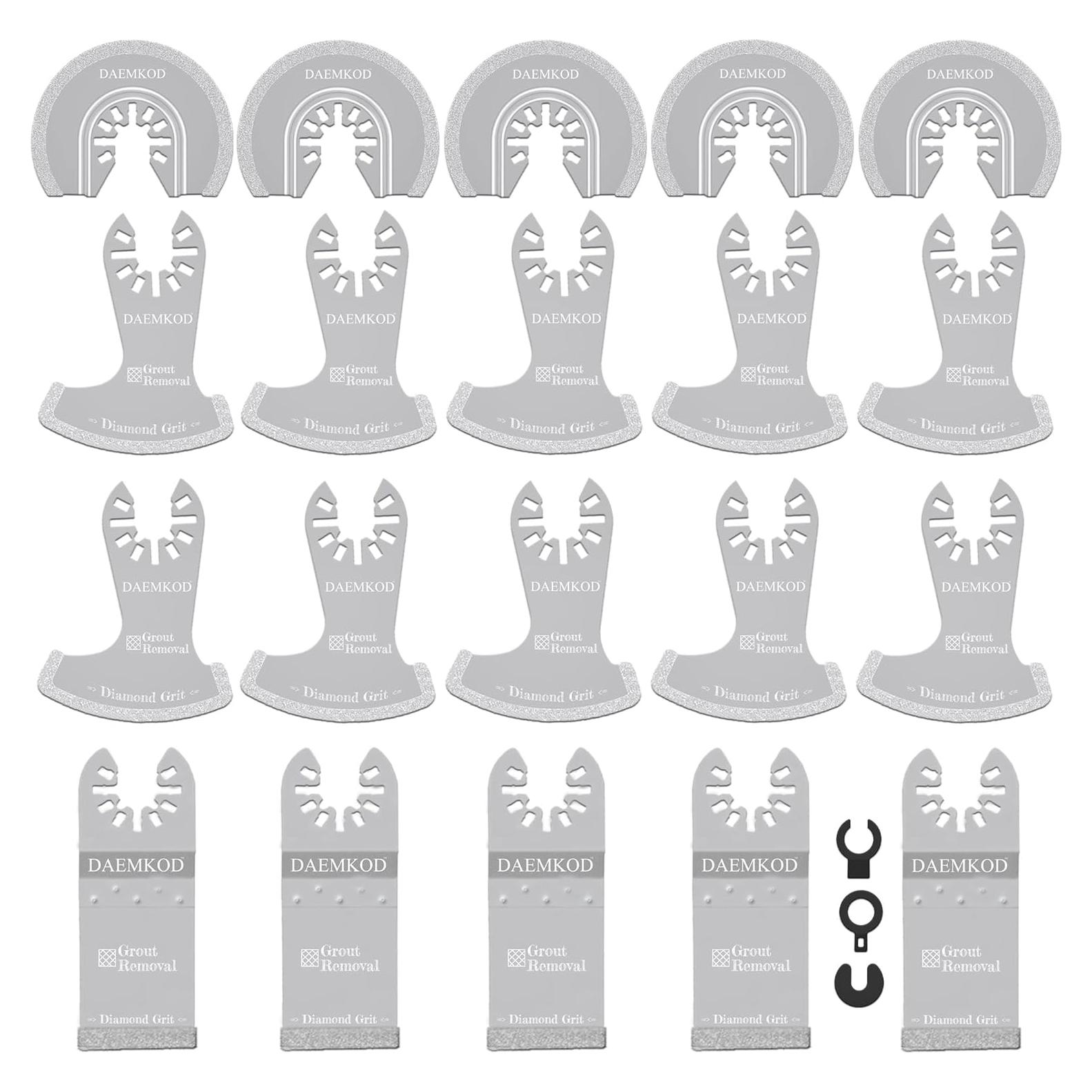 Paquete de 20 Hojas de Sierra Oscilante DAEMKOD - Diamante