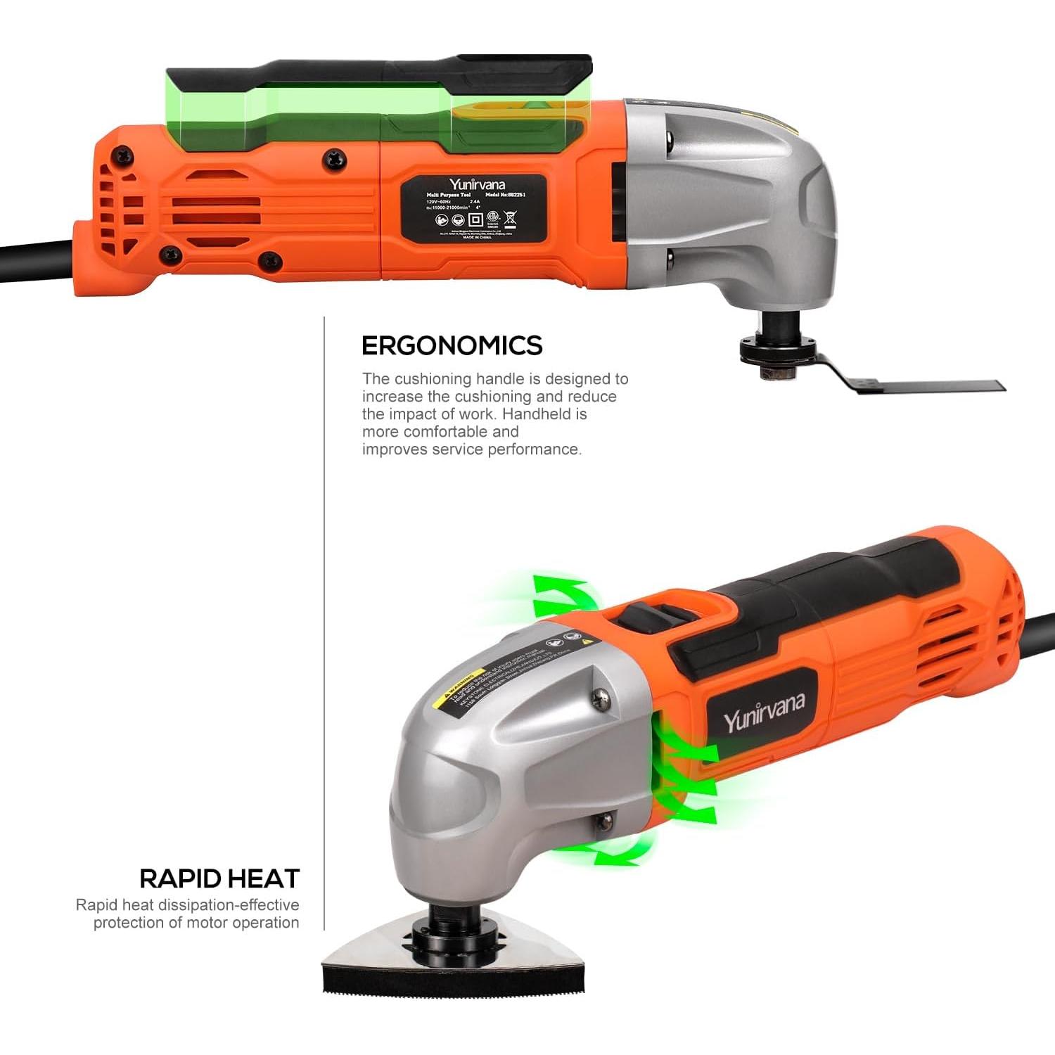 Herramienta Multiuso Oscilante Yunirvana 22000 OPM 1.5A