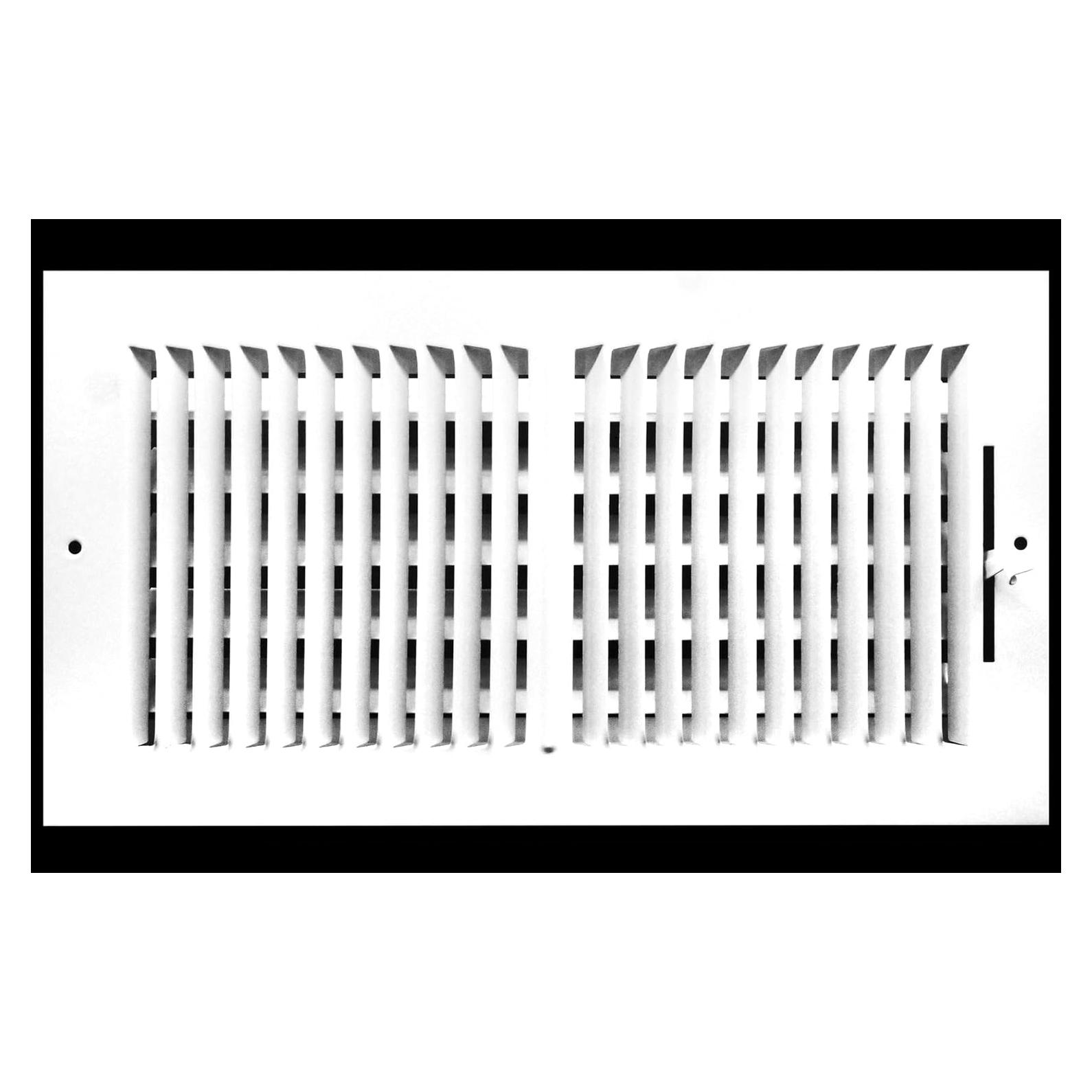 Rejilla de Ventilación HVAC Premium 14x4" 2-Vías Blanco