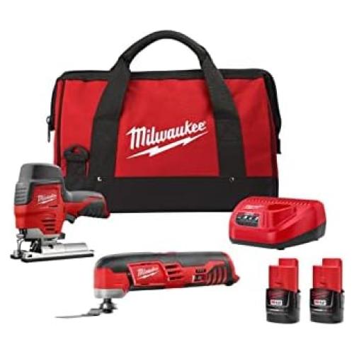 Sierra de calar inalámbrica Milwaukee M12 2445-22MT con kit