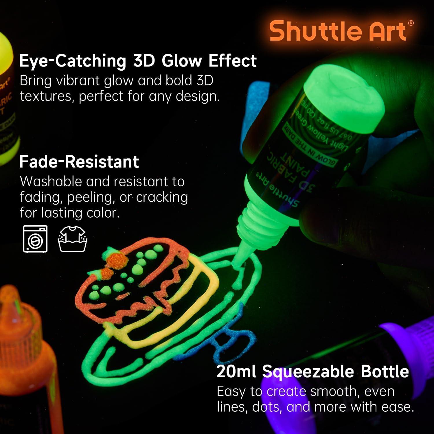 Pintura 3D para Tela Shuttle Art, 26 Colores Brillantes