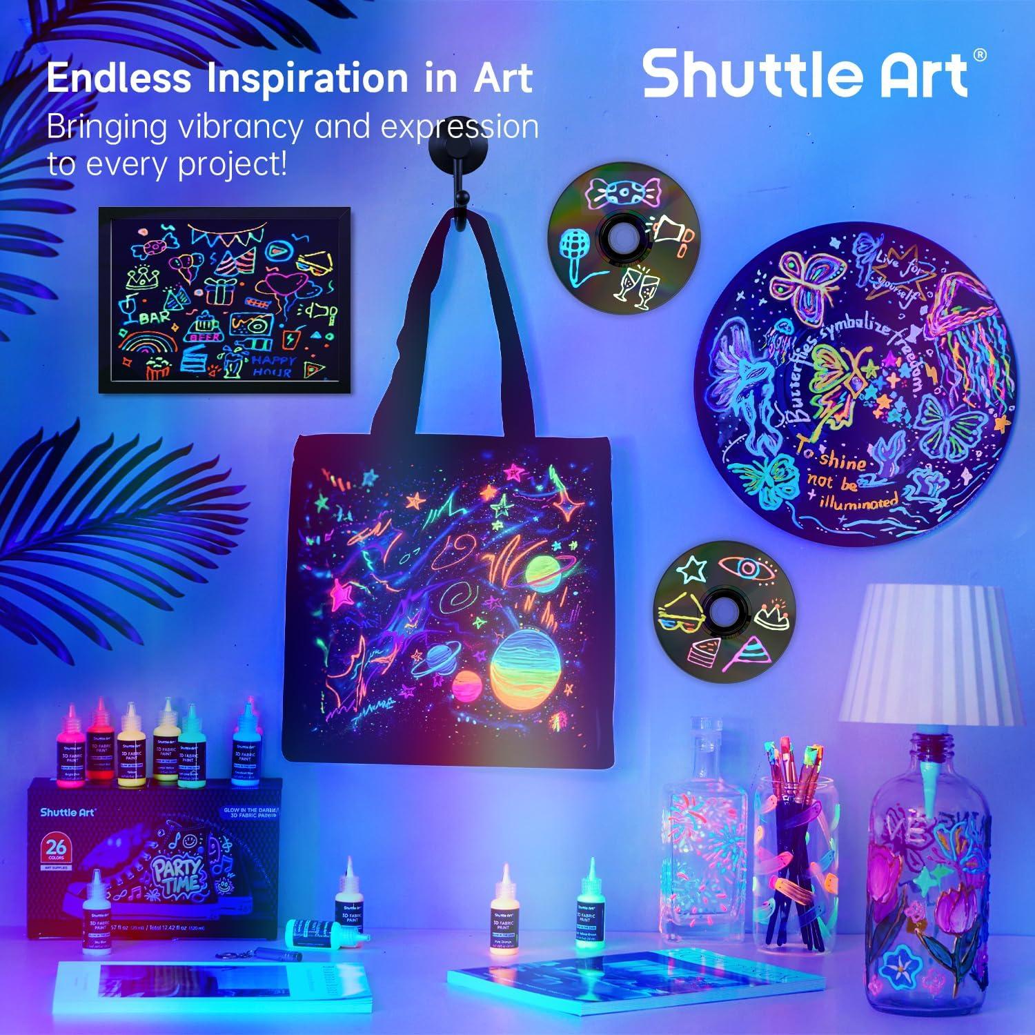 Pintura 3D para Tela Shuttle Art, 26 Colores Brillantes