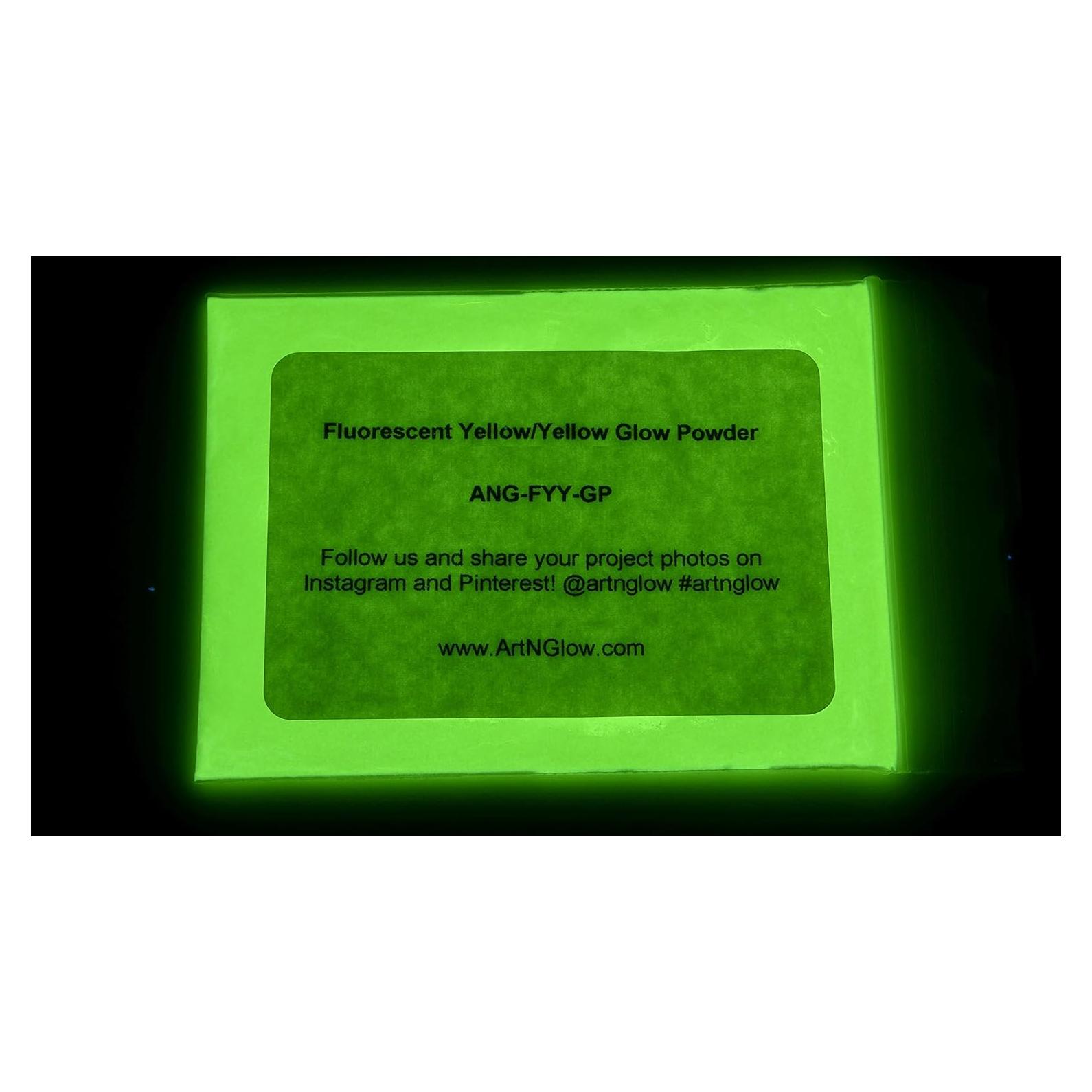Polvo Fluorescente que Brilla en la Oscuridad Art 'N Glow - 120 Gramos - Ideal para Pintura y Manualidades
