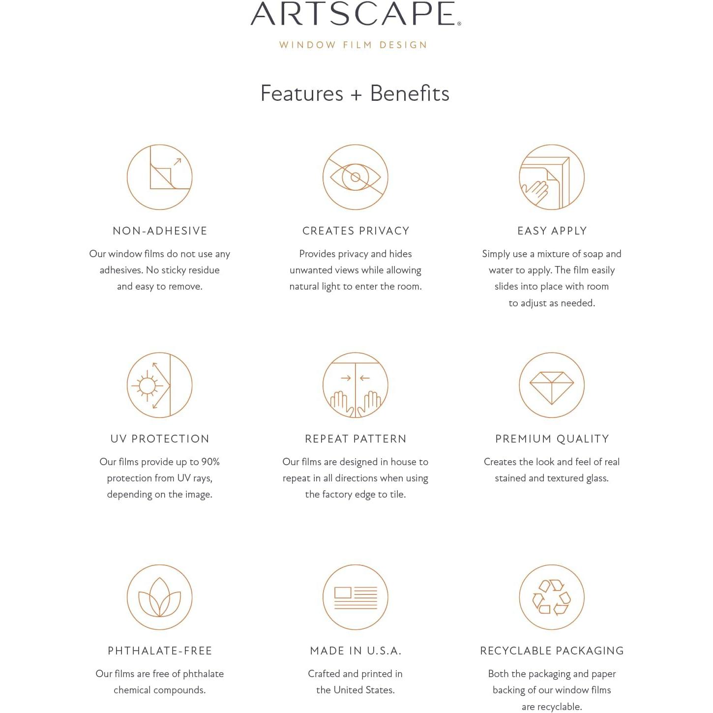 Película de Ventana Decorativa Artscape Saaco 61x91 cm UV