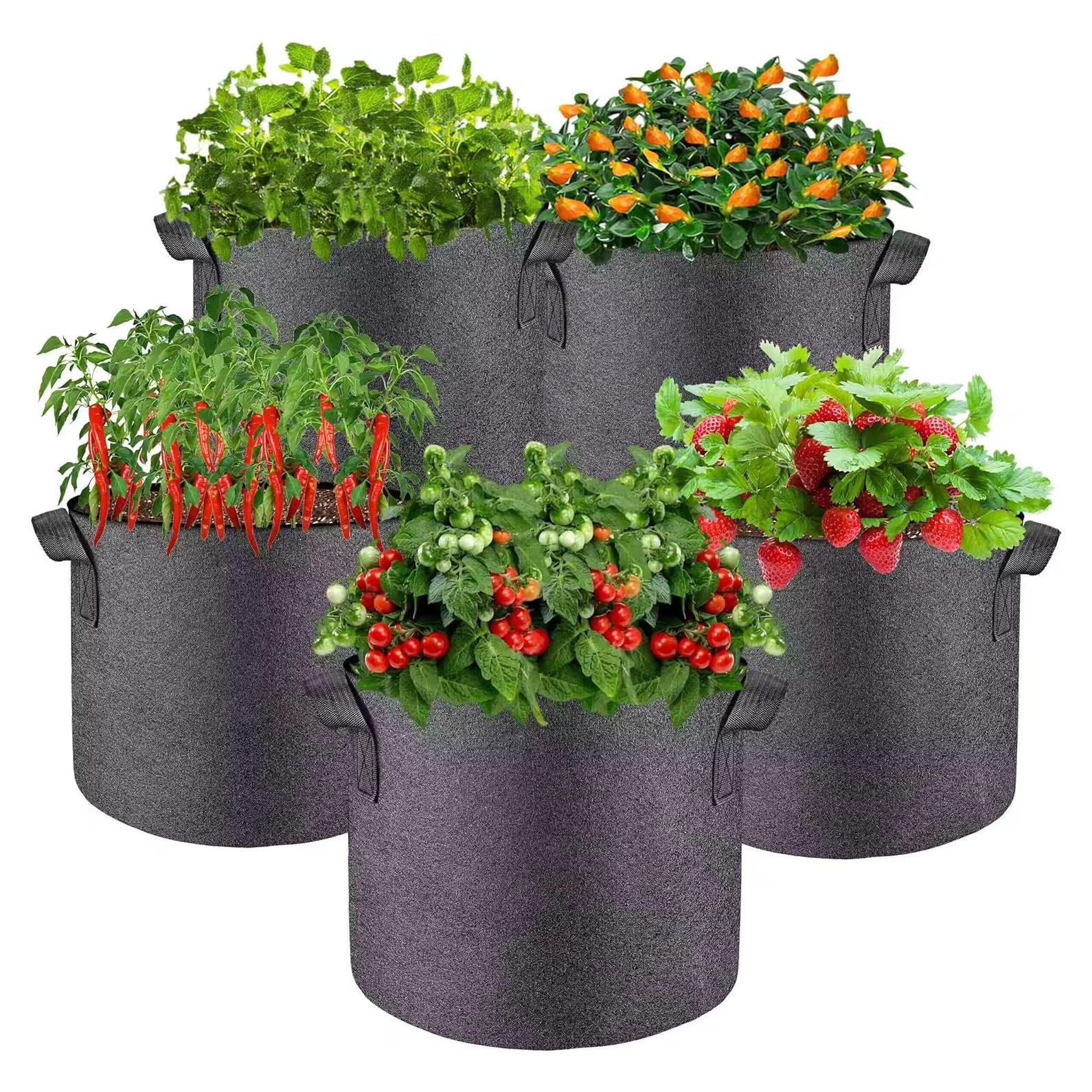 5 Bolsas de Crecimiento de Plantas 19L Lucdnc - Tela Transpirable