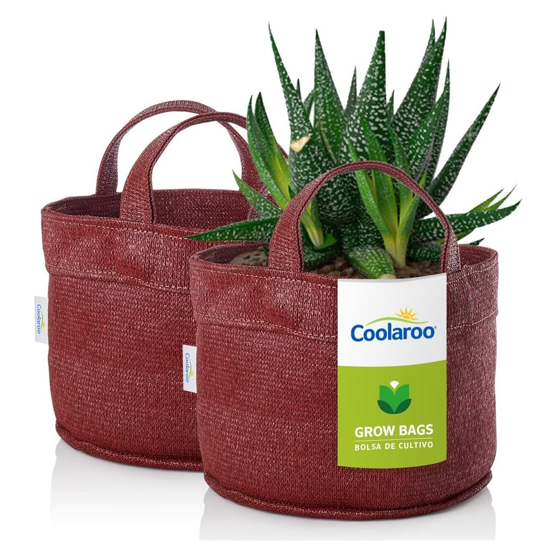 Macetas de Tela Transpirable Coolaroo 2 Galones Ladrillo 2 Pzas