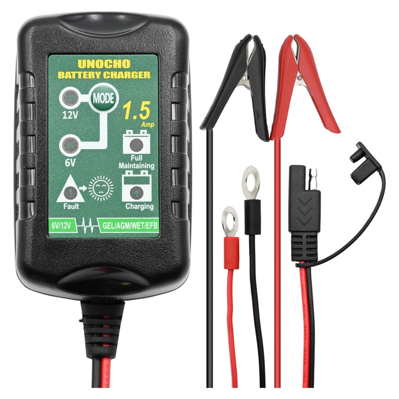 Cargador de Batería 6V/12V Unocho 1.5A Inteligente Automático
