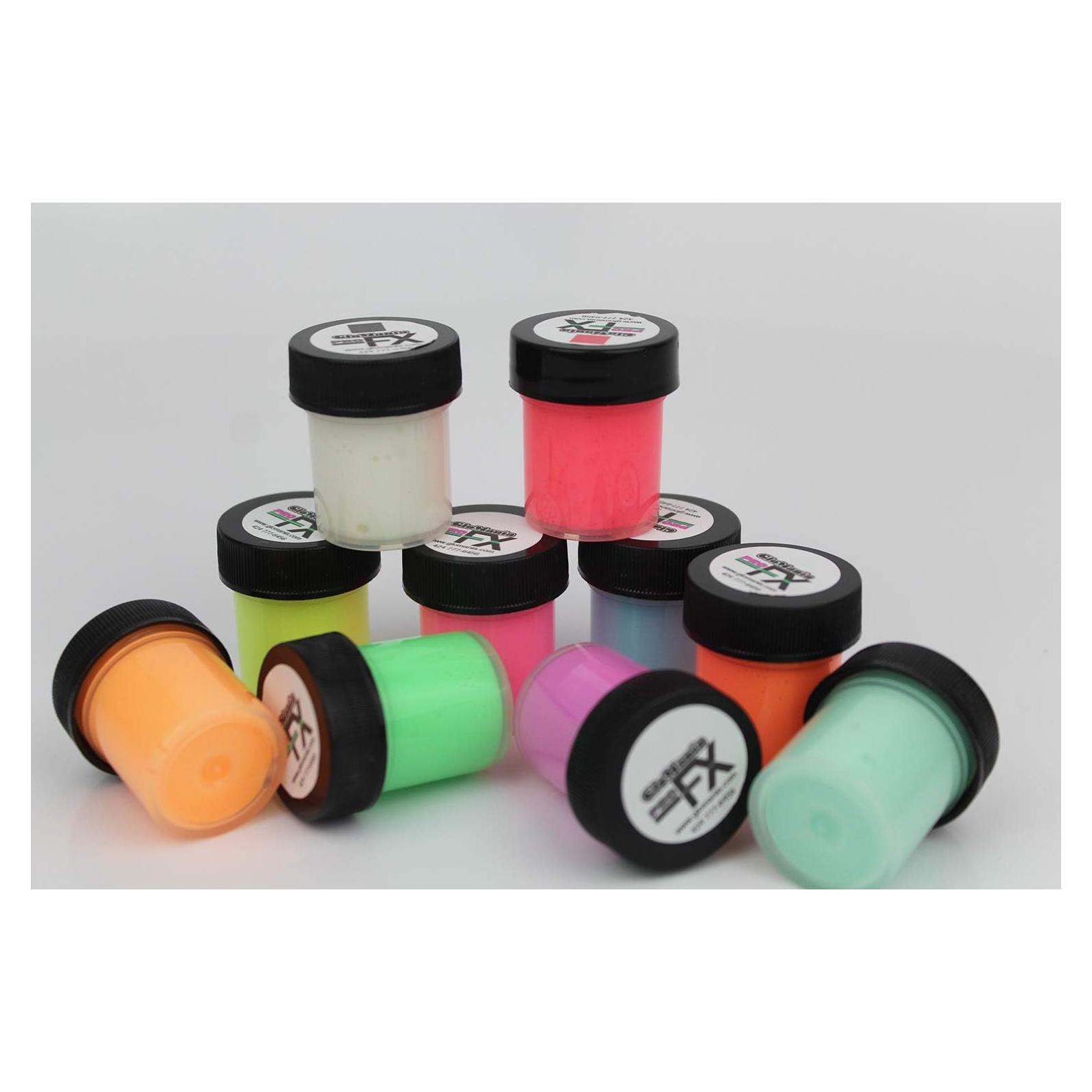Pintura Brillante en la Oscuridad Glomania Set 10 Colores 29.57ml