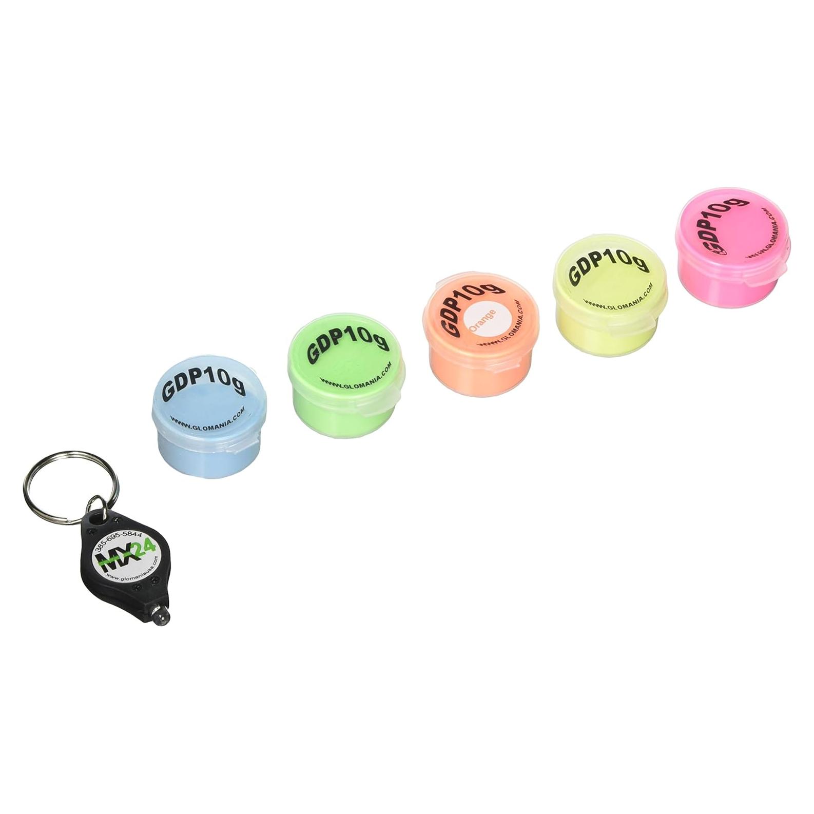 Pigmento en Polvo Brillante Glomania 5 Colores 29.57ml