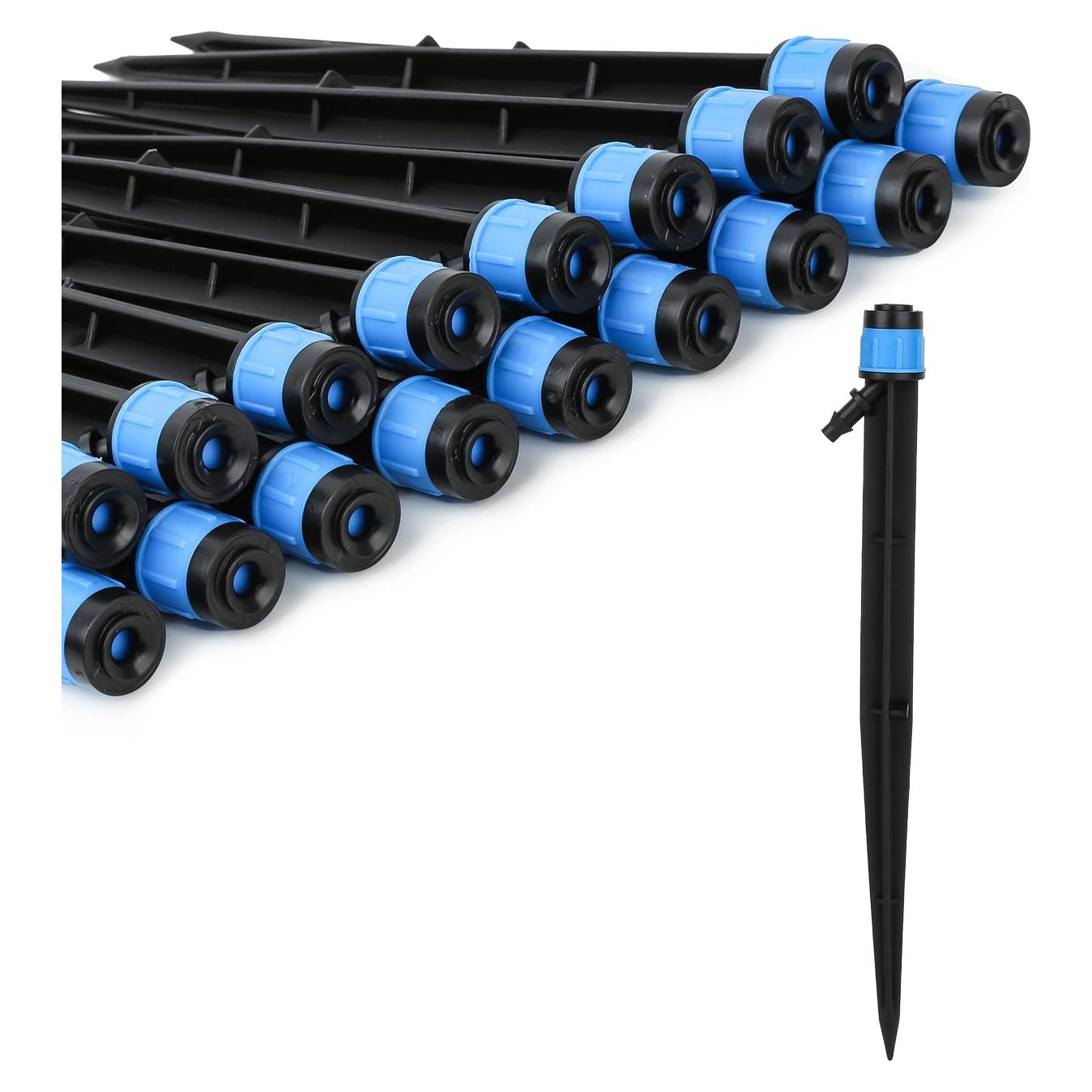 Paquete de 50 Emisores de Riego por Goteo Vortex 1/4" Ajustables