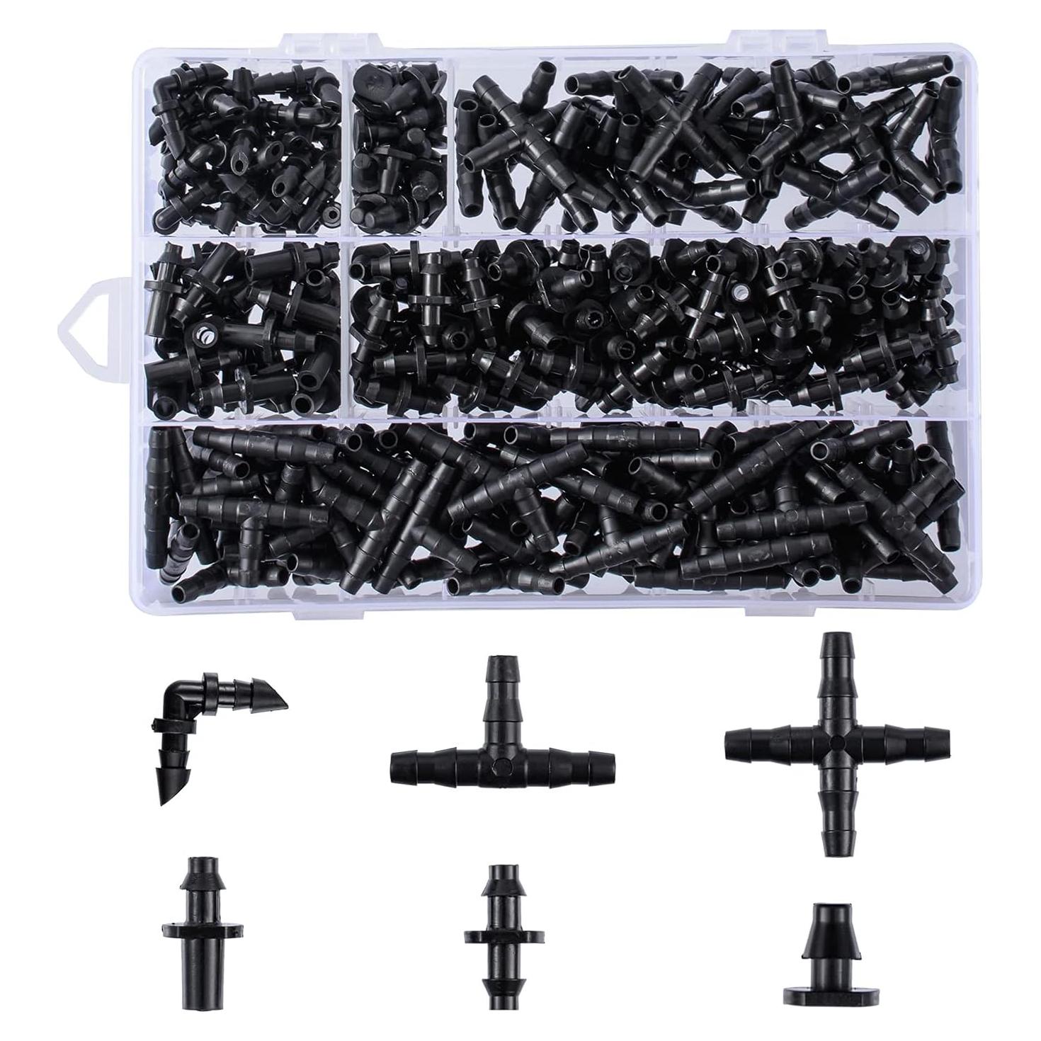 Kit de Conectores Abarbados de Riego por Goteo 280 Piezas