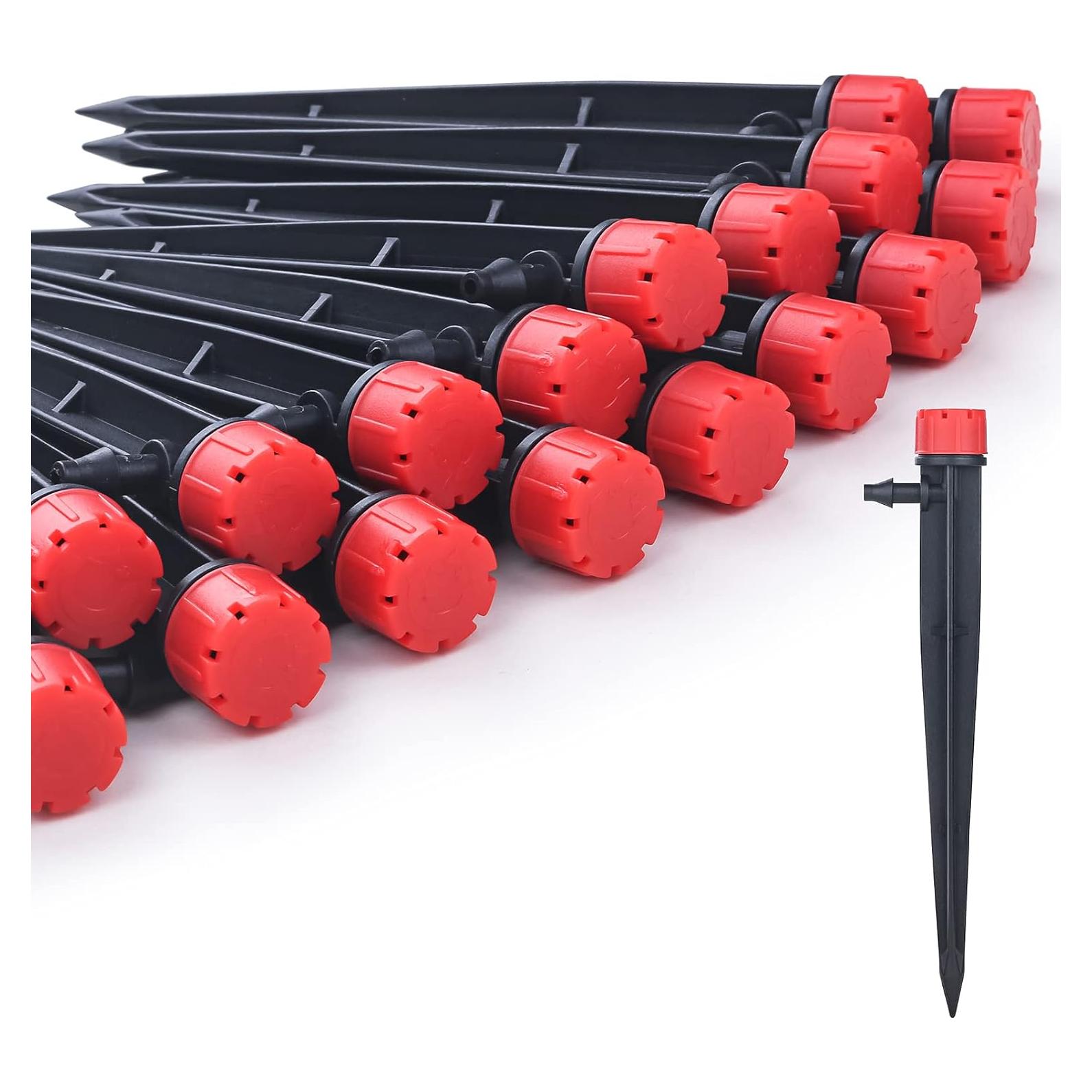 100 Emisores de Riego por Goteo La Farah 360° Ajustables 12.7cm