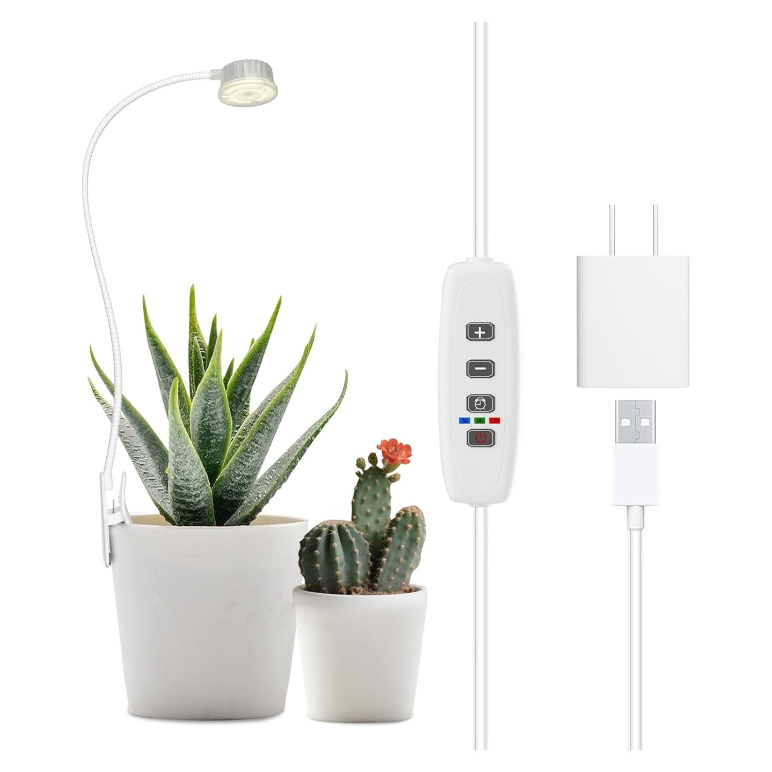 Luz de Crecimiento LED YKeluxon con Clip y Temporizador 10 Niveles