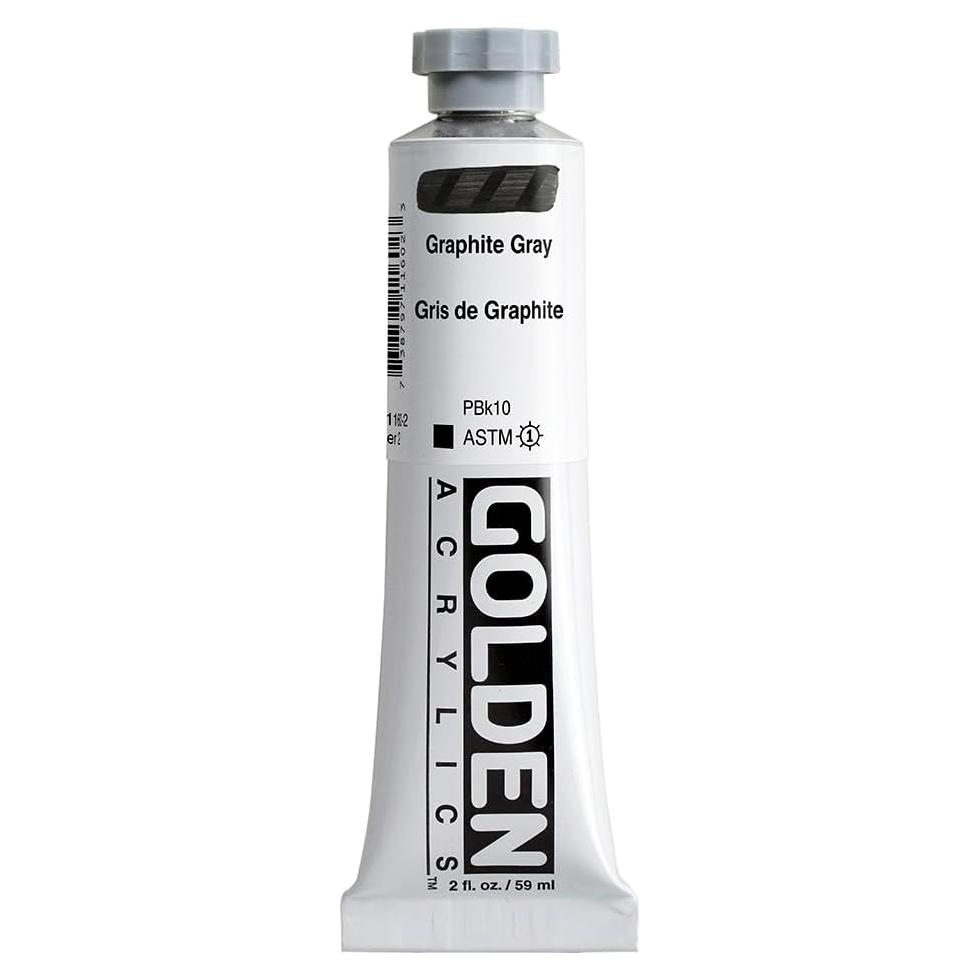 Pintura Acrílica Profesional Golden 2oz Gris Grafito Mate