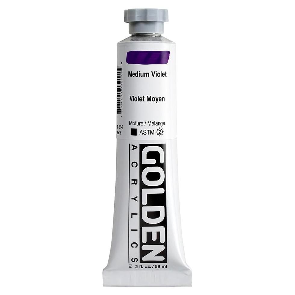 Pintura Acrílica Profesional Golden 60 ml Violeta Medio Opaco