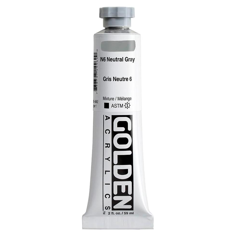 Pintura Acrílica Profesional Golden N6 Gris Neutral 60 ml