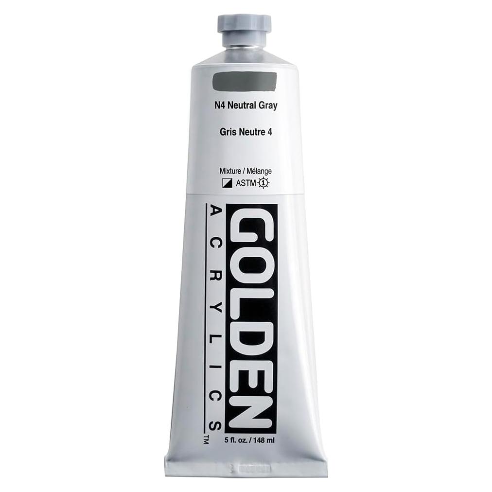 Pintura Acrílica Profesional Golden N4 Gris Neutral 150 ml