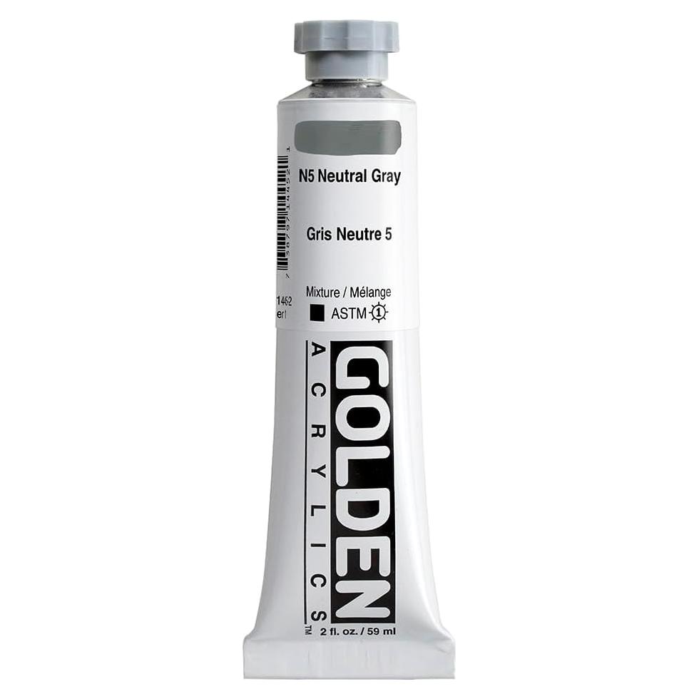 Pintura Acrílica Profesional Golden N5 Gris Neutral 60 ml